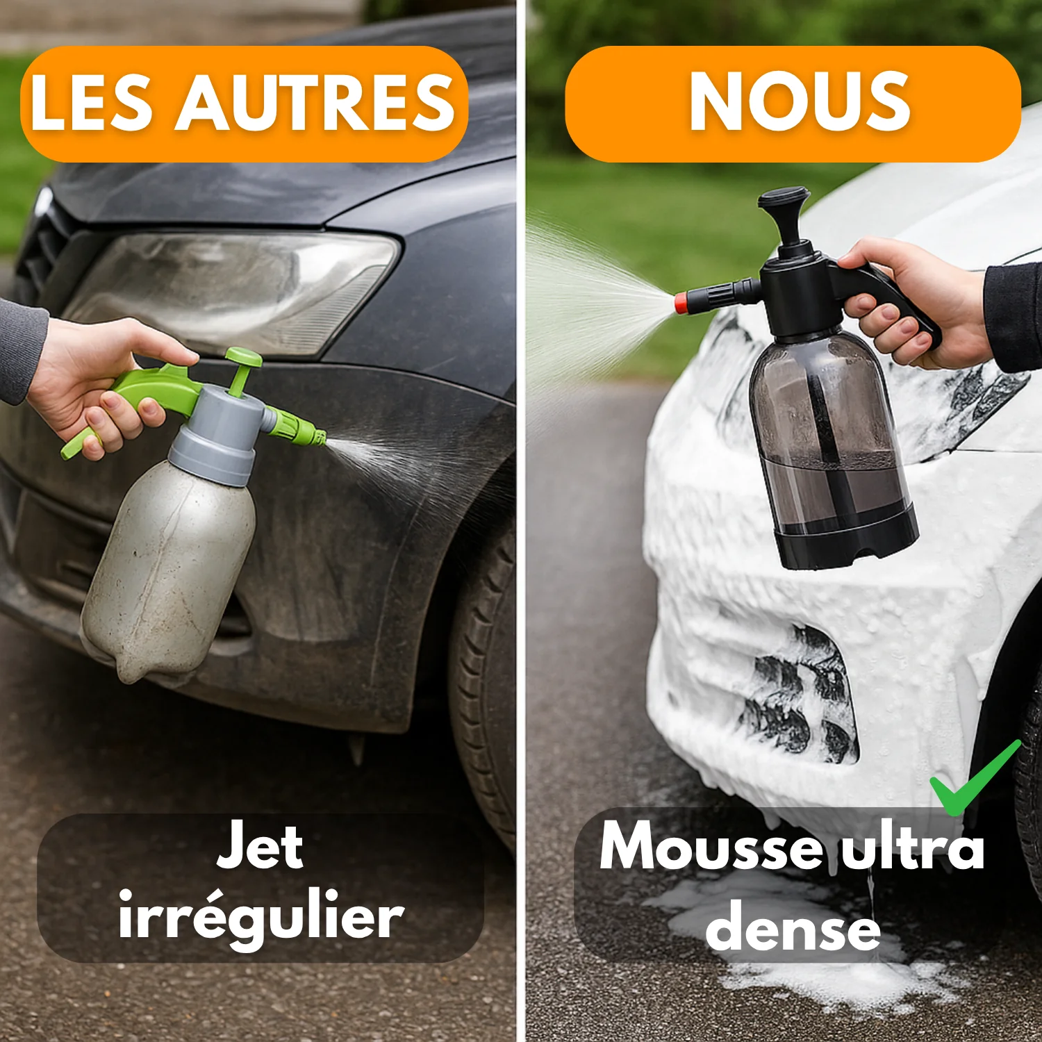 1 pc Pulvérisateur de Mousse pour Lavage de Voiture à Main 2L : Pompe à Pression Polyvalente pour la Beauté Automobile - Image 5