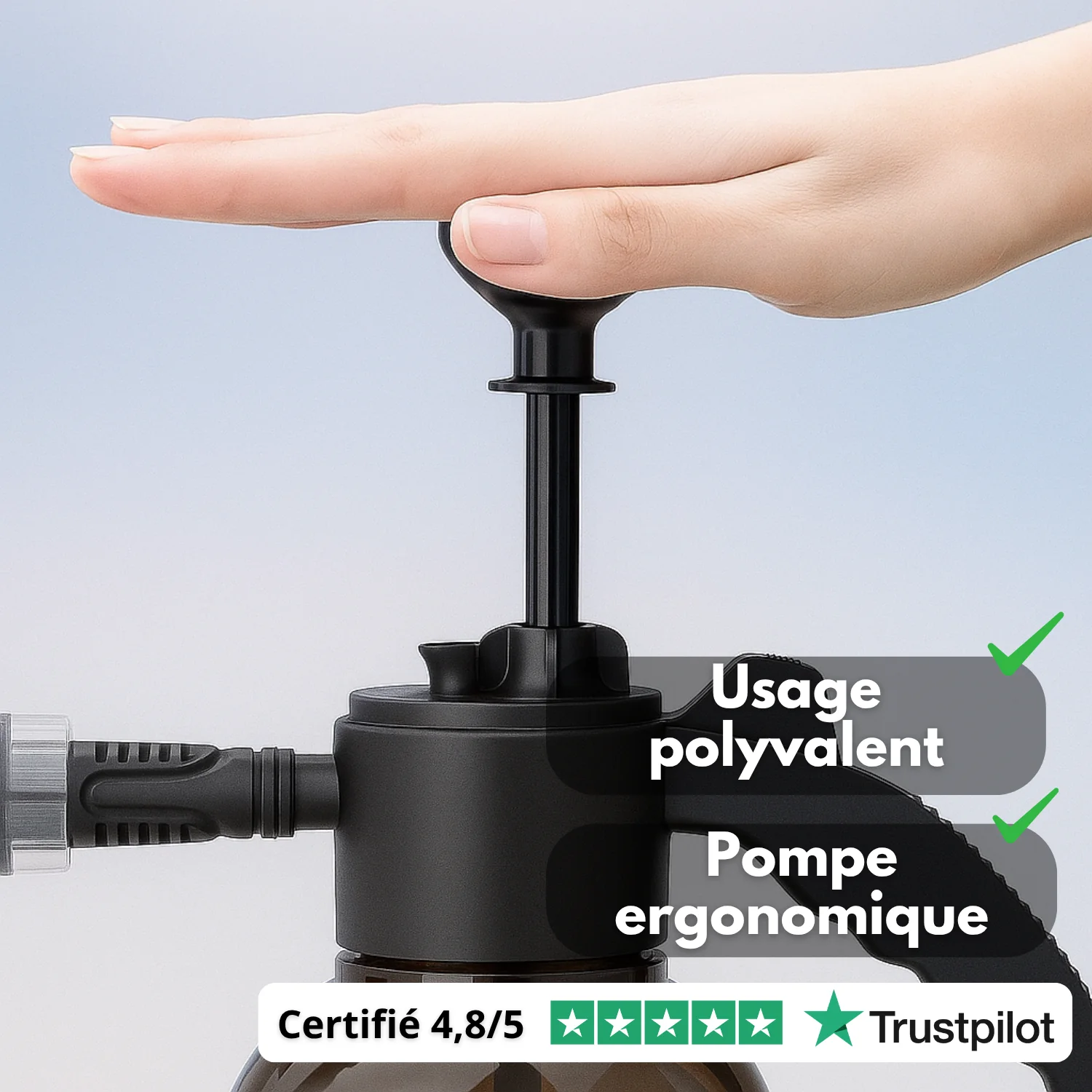 1 pc Pulvérisateur de Mousse pour Lavage de Voiture à Main 2L : Pompe à Pression Polyvalente pour la Beauté Automobile - Image 6