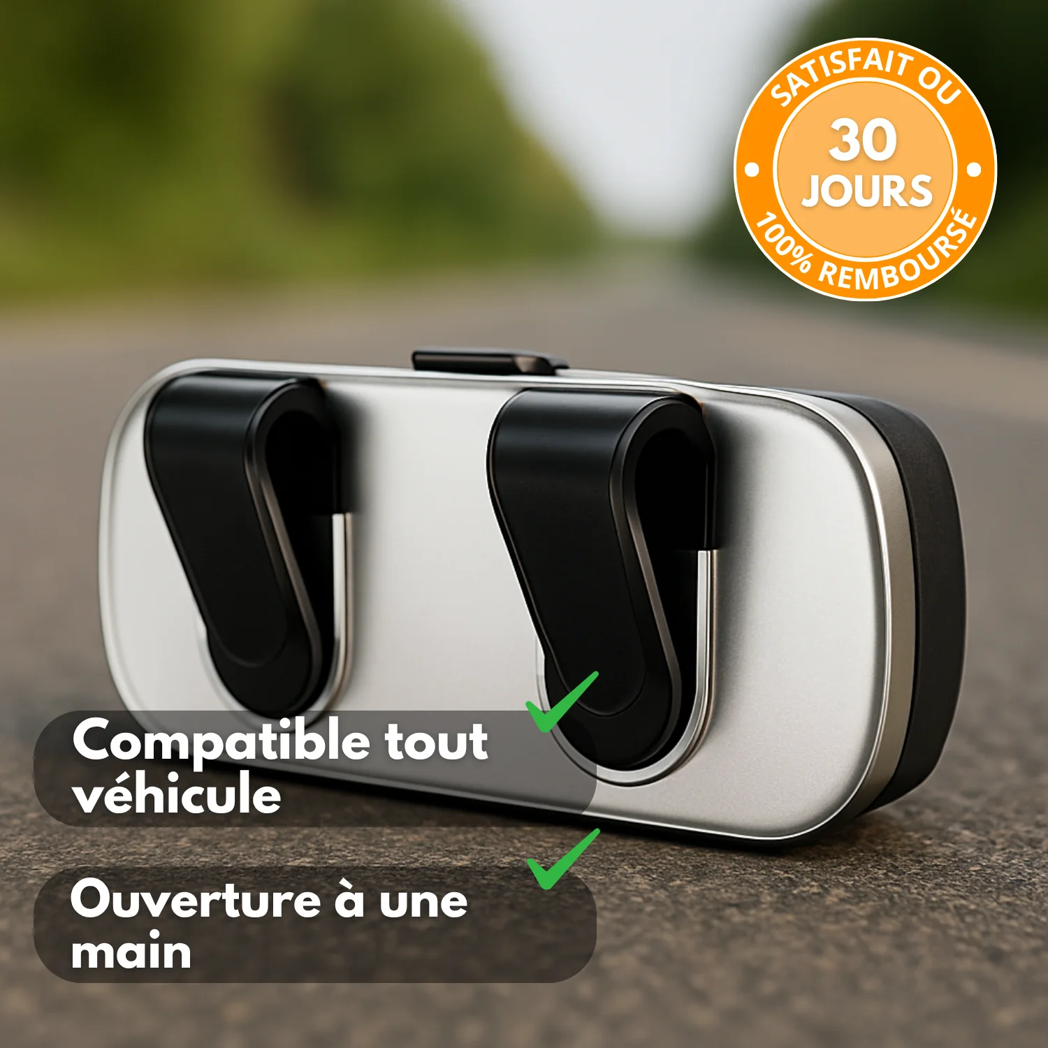 Boîte à Lunettes Voiture – Porte-Lunettes Pare-Soleil Universel Anti-Rayures – Fixation Ultra Stable - Image 4