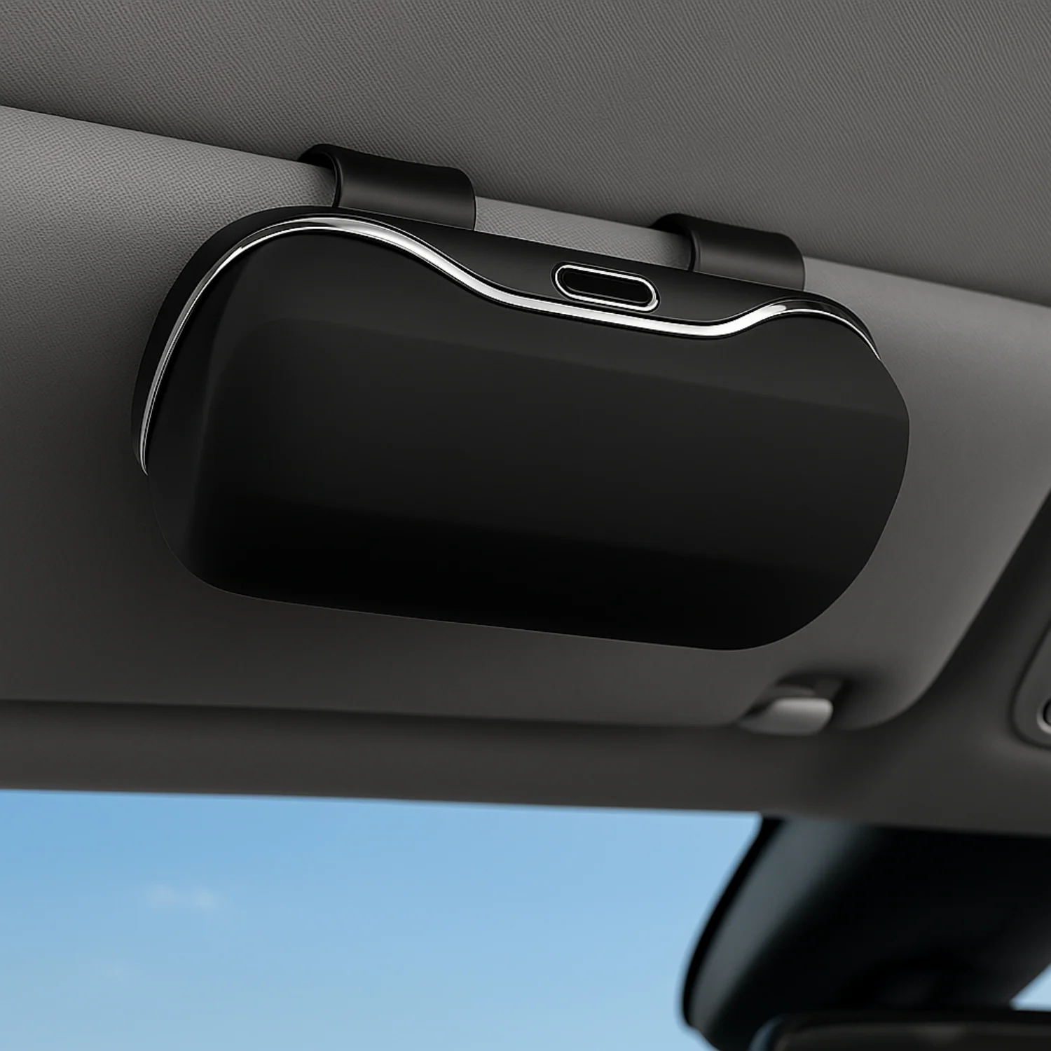 Boîte à Lunettes Voiture – Porte-Lunettes Pare-Soleil Universel Anti-Rayures – Fixation Ultra Stable - Image 7