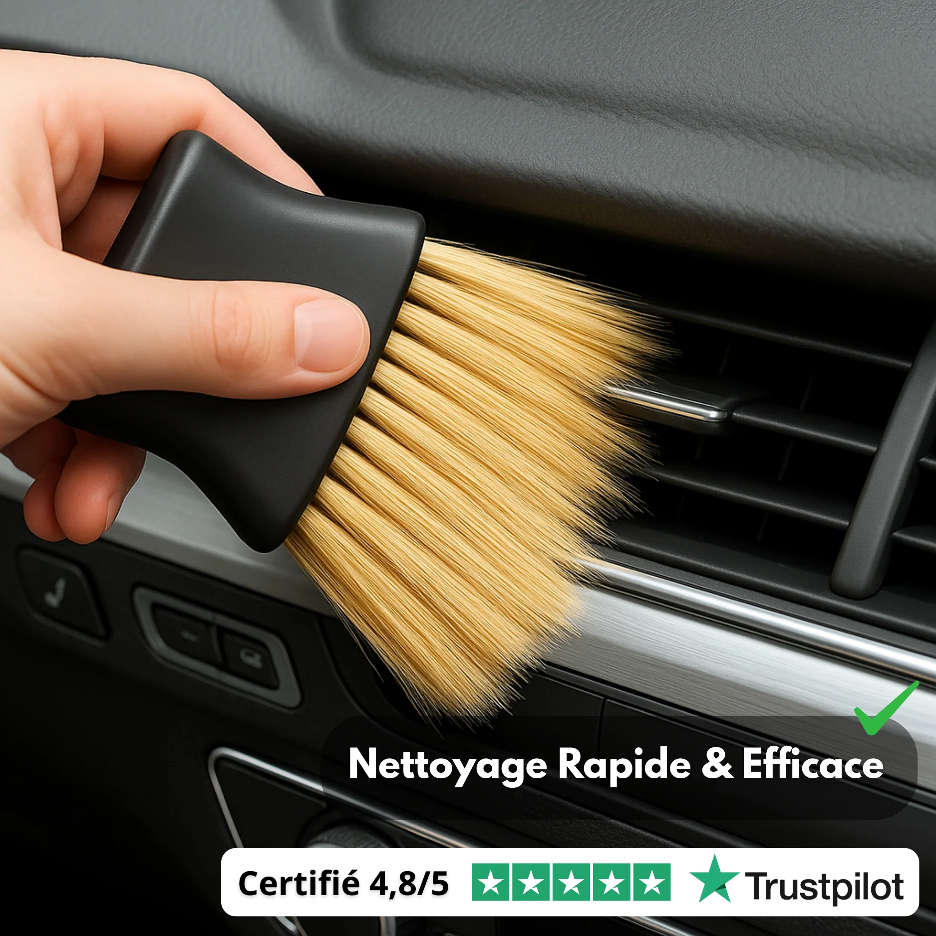 Brosse de Nettoyage Intérieur Voiture – Tableau de Bord & Aérations - Image 6