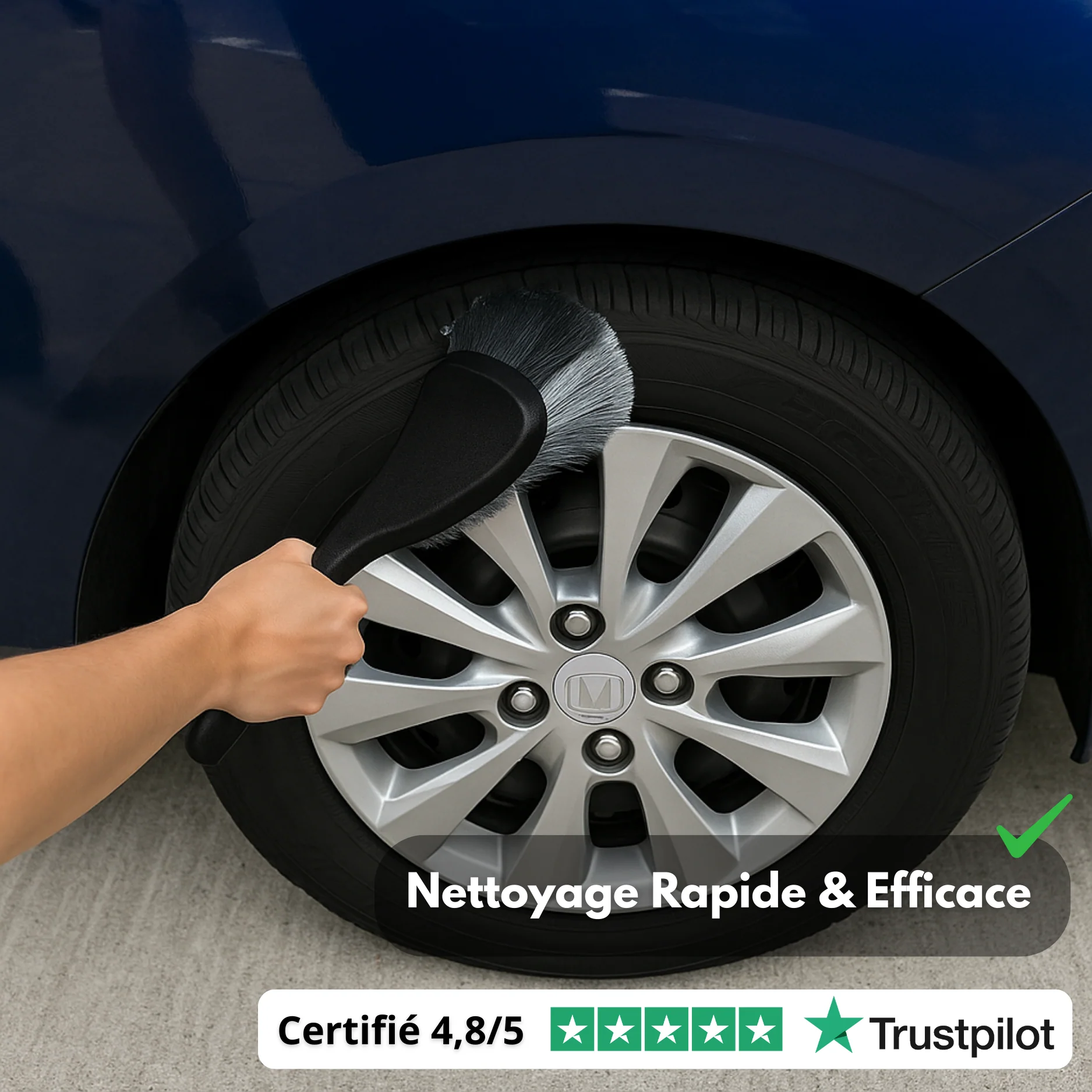 Brosse de Nettoyage Jantes Voiture – Entretien Rapide et Efficace des Roues et Pneus - Image 2