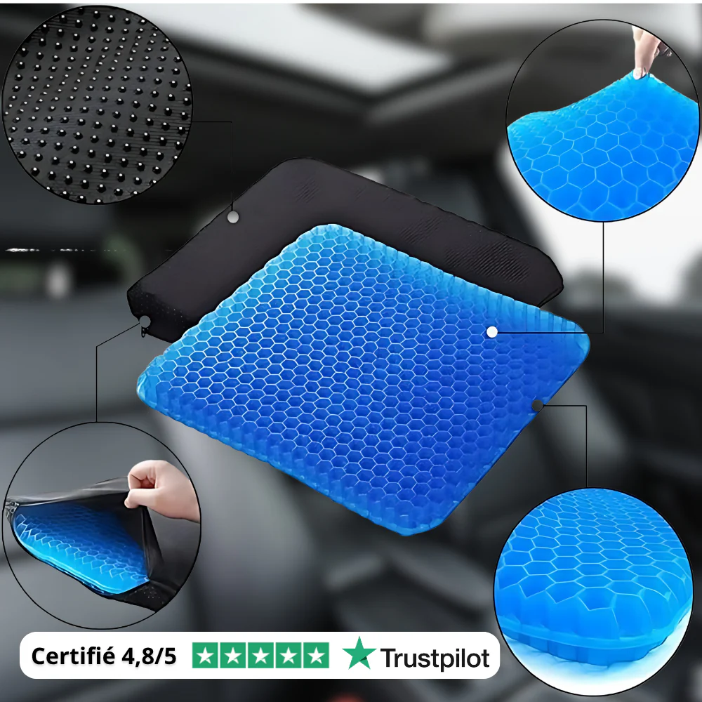 Coussin confort voiture nid d’abeille - Image 8