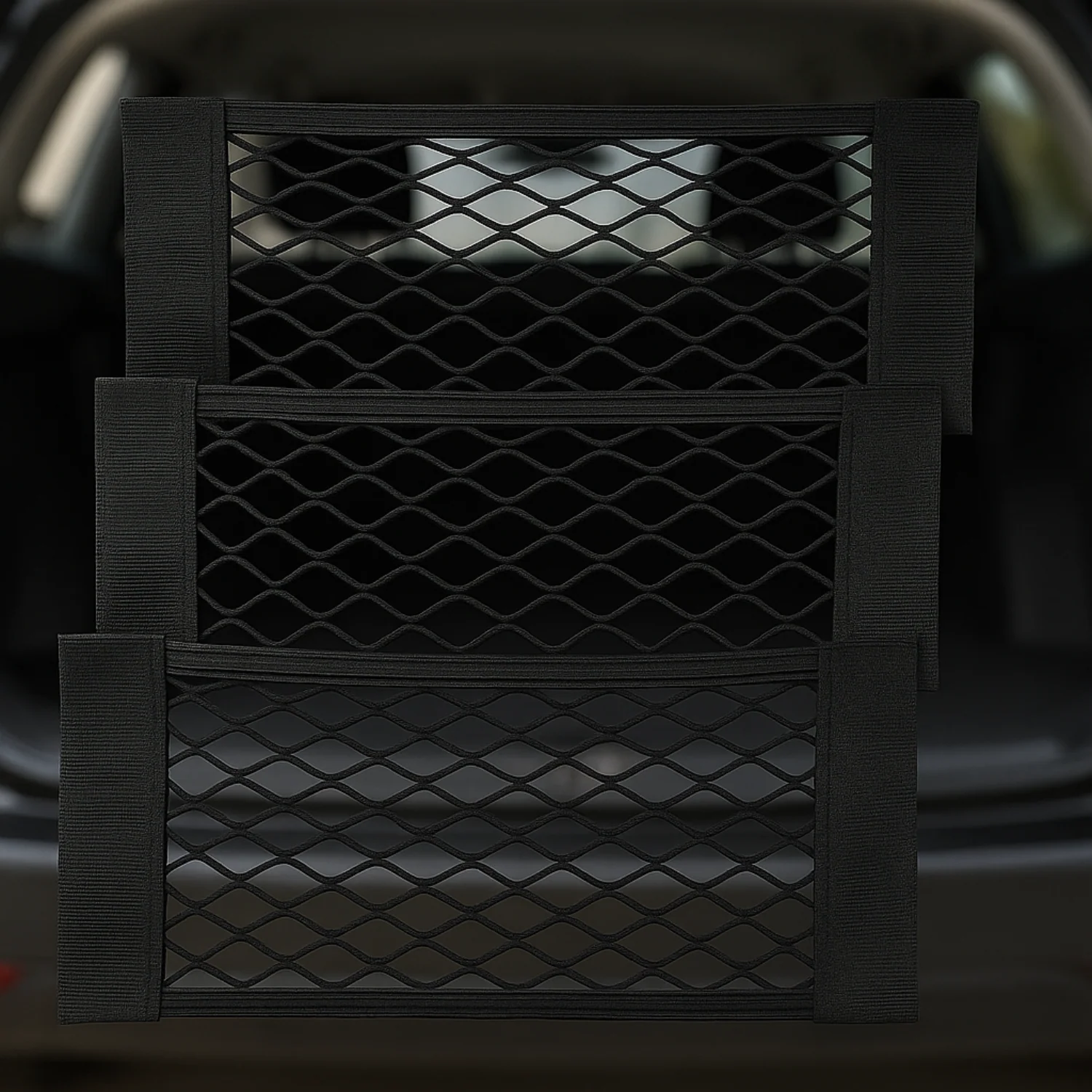 Filet de Rangement Auto-Adhésif pour Coffre de Voiture - Organisateur Voiture