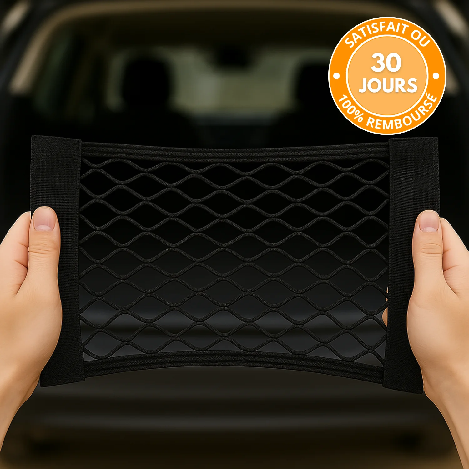 Filet de Rangement Auto-Adhésif pour Coffre de Voiture - Organisateur Voiture - Image 2