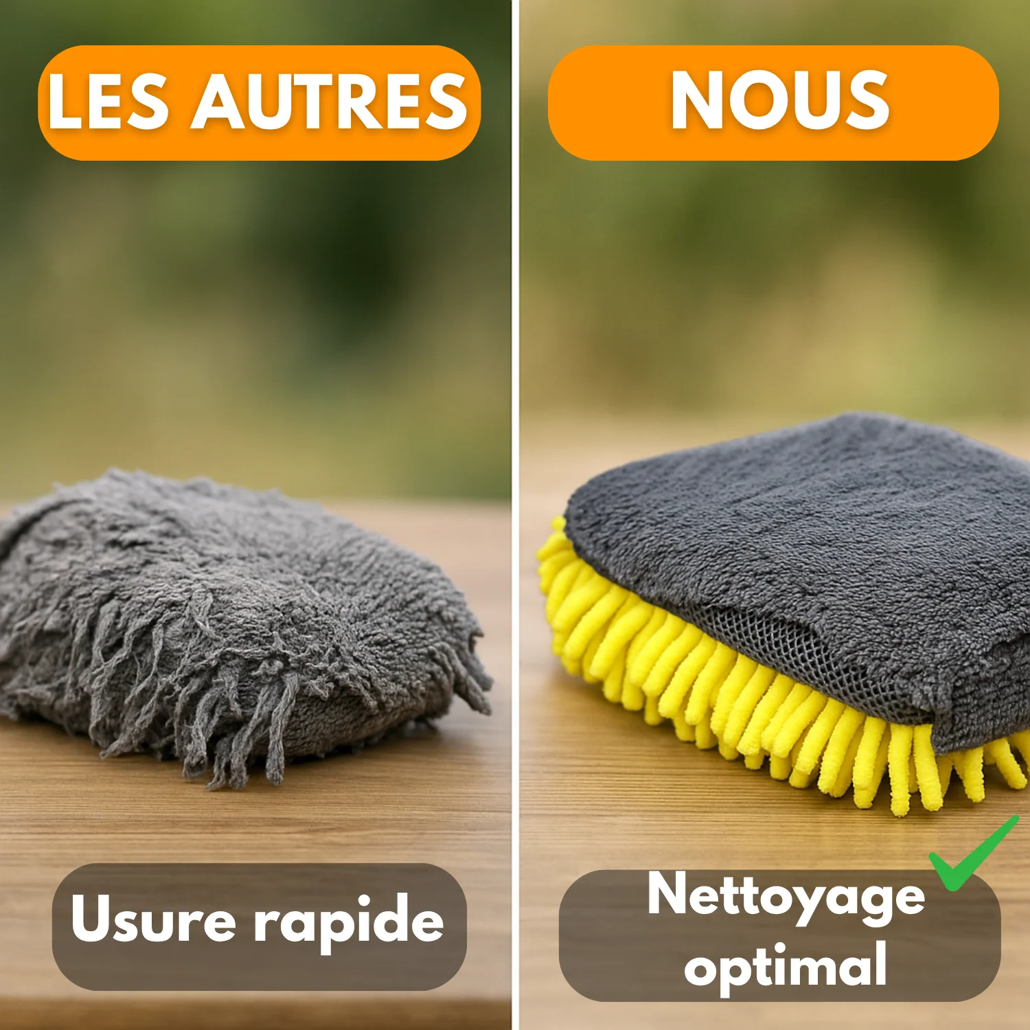 Gant de Lavage Voiture Double Face en Microfibre Chenille - Nettoyage Sans Rayures - Ultra Absorbant - 1 ou 5 Pièces - Entretien Carrosserie, Vitres et Intérieur - Image 5