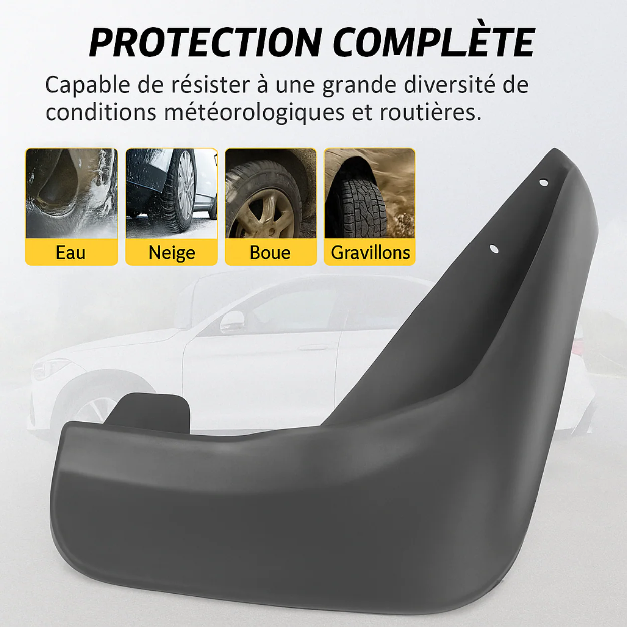 Garde-Boue Universels Voiture (4 Pièces) – Protection Anti-Projection pour Roues Avant et Arrière - Image 7