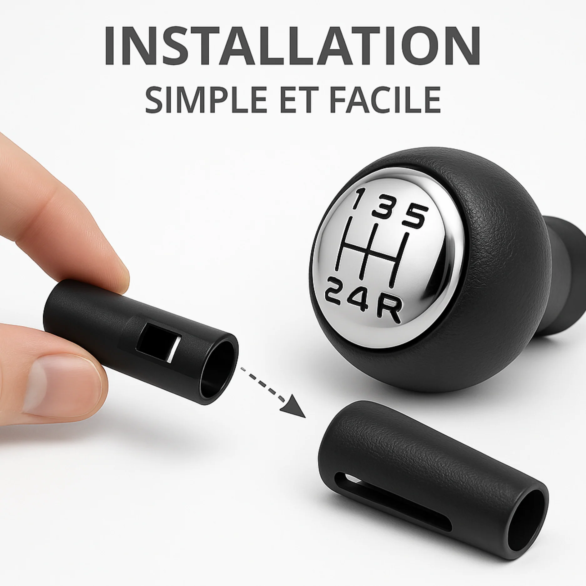 Pommeau de Vitesse Universel Aluminium pour Boîte Manuelle – Ergonomique, Résistant et Facile à Installer - Image 5