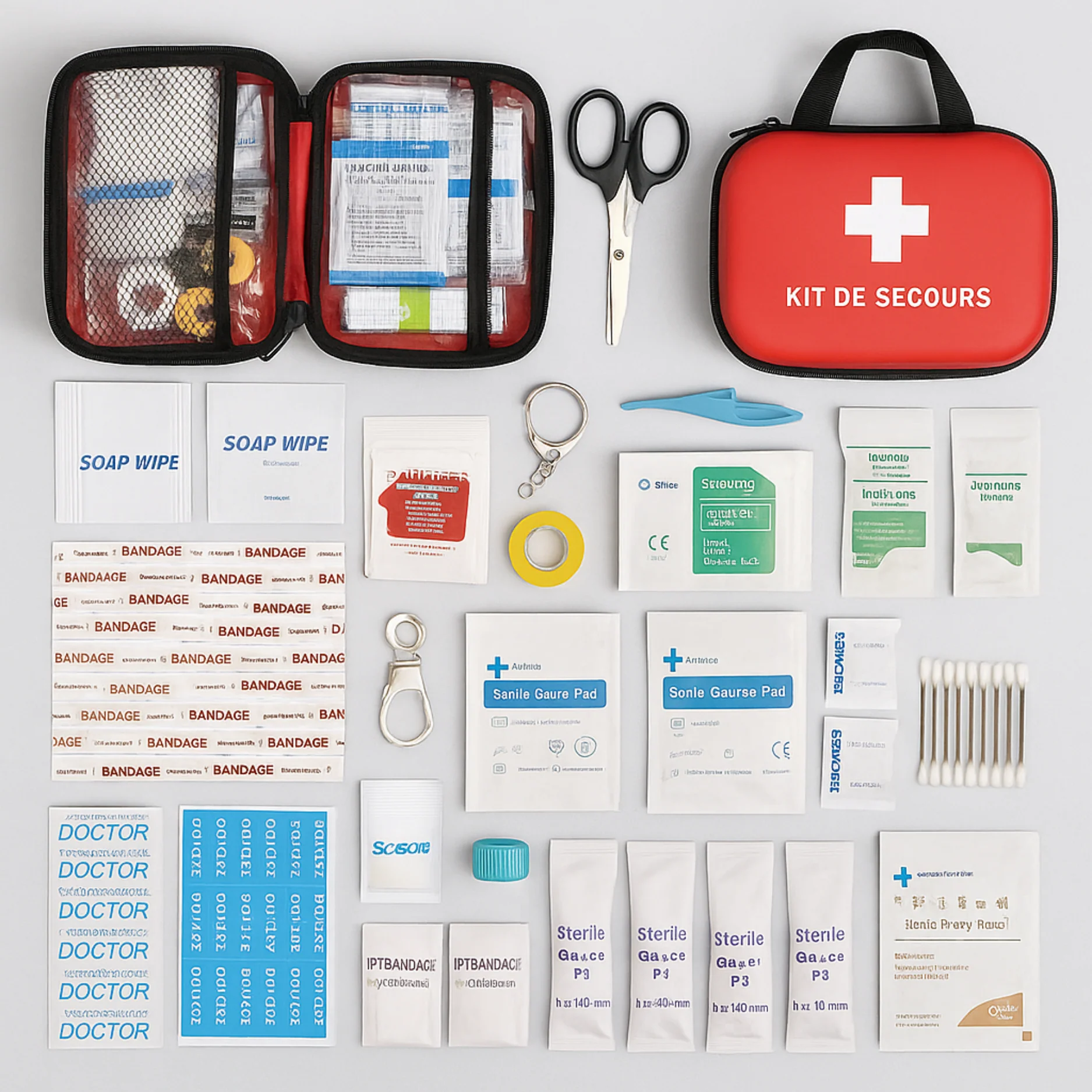 Trousse de Secours Portable Urgence – Maison, Voiture, Camping & Voyage - Image 7