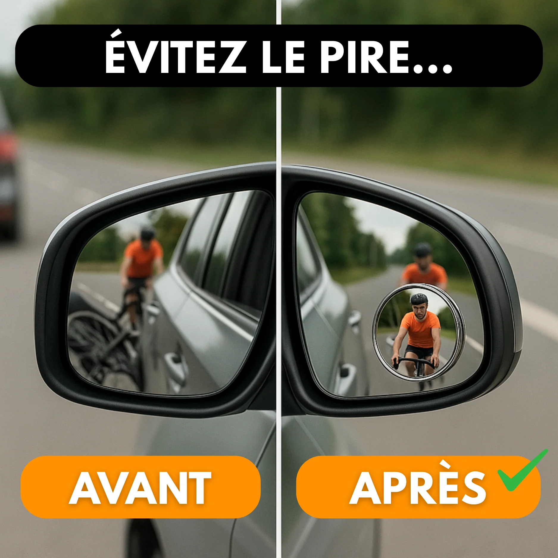 Miroirs Angle Mort 360° pour Rétroviseurs – Vision Panoramique (Lot de 2) - Image 4