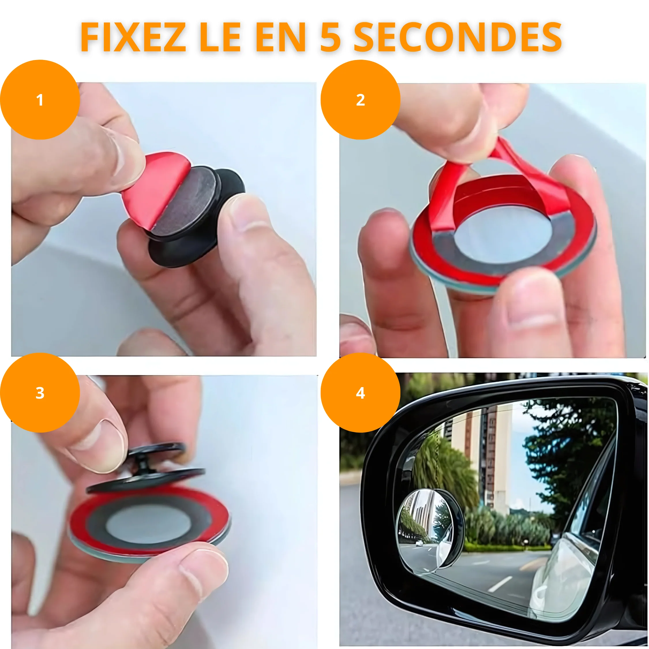 Miroirs Angle Mort 360° pour Rétroviseurs – Vision Panoramique (Lot de 2) - Image 8