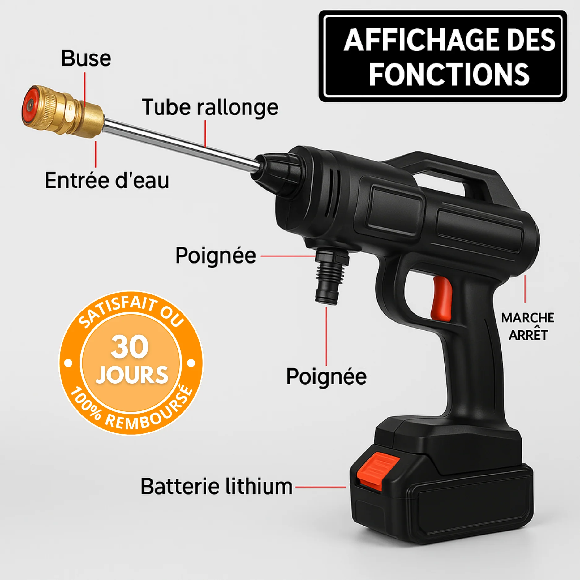 T26 PRO - Le Nettoyeur Haute Pression Sans Fil à Batterie N°1 en France - Image 6