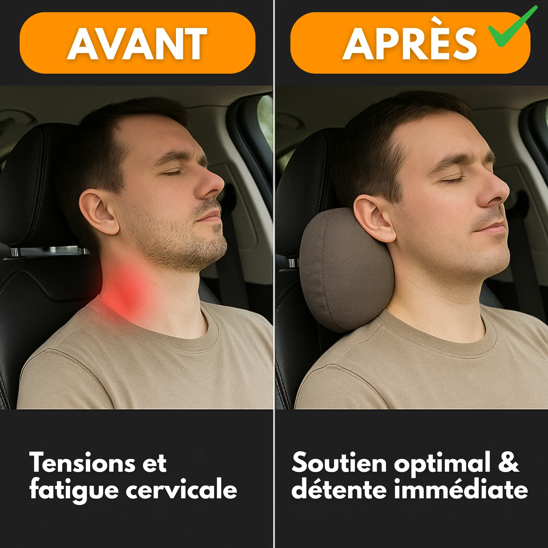 Oreiller de Cou Ergonomique Voiture – Universel & Réglable - Image 3