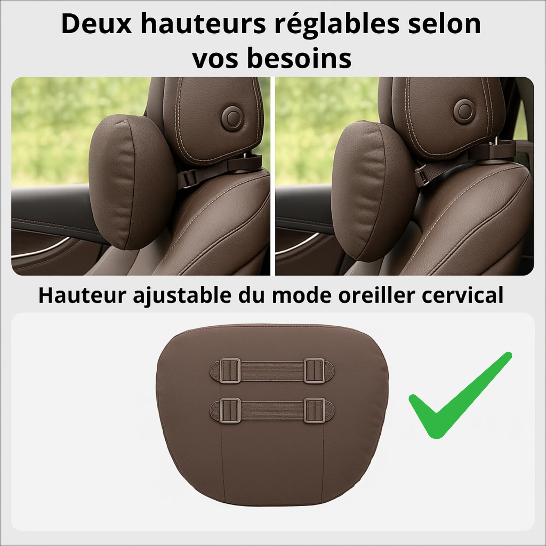 Oreiller de Cou Ergonomique Voiture – Universel & Réglable - Image 6
