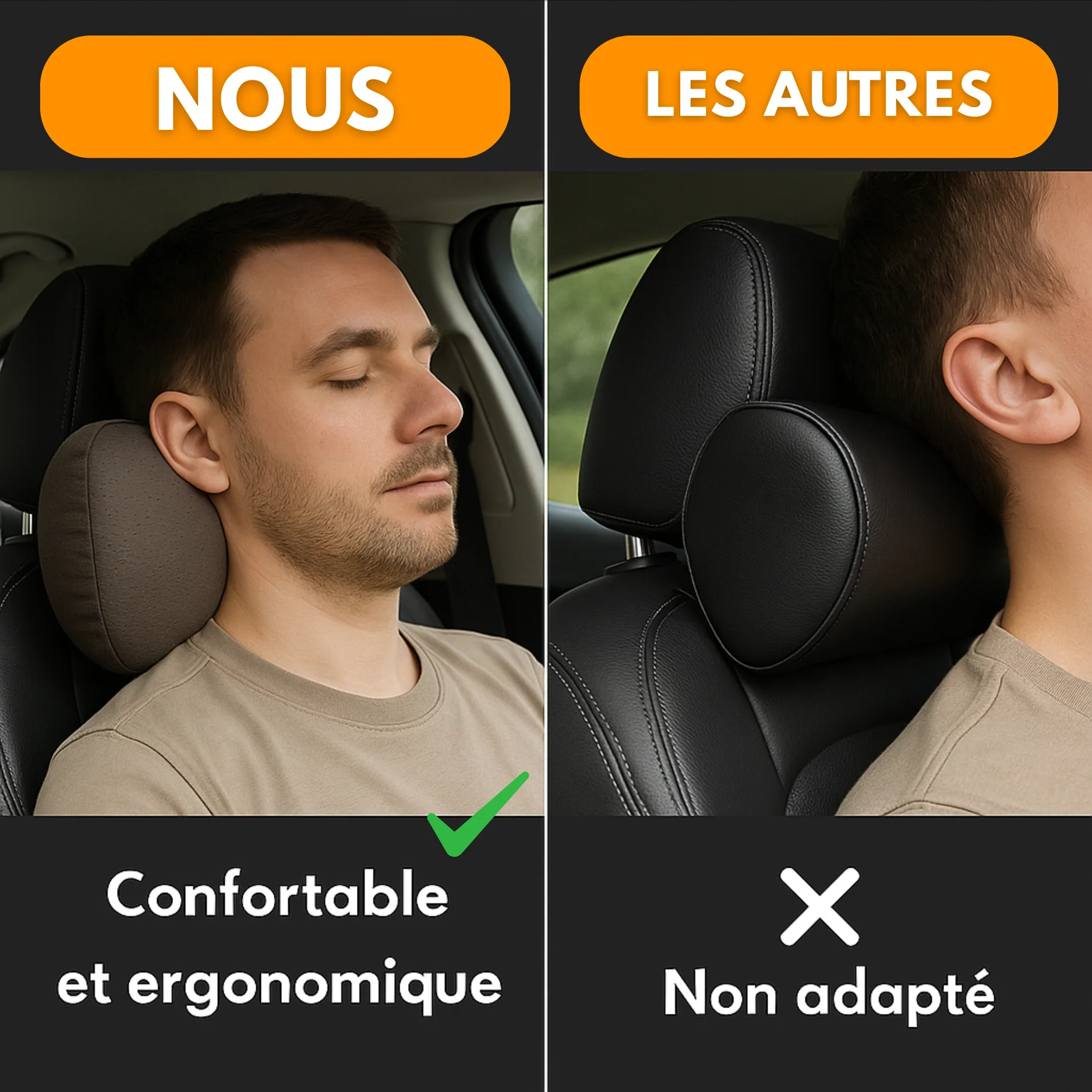 Oreiller de Cou Ergonomique Voiture – Universel & Réglable - Image 7