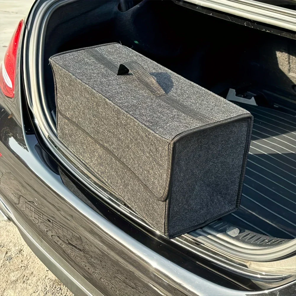 Organisateur de Coffre Voiture – Grande Capacité  – Pliable, Léger, Antidérapant, avec Poignée