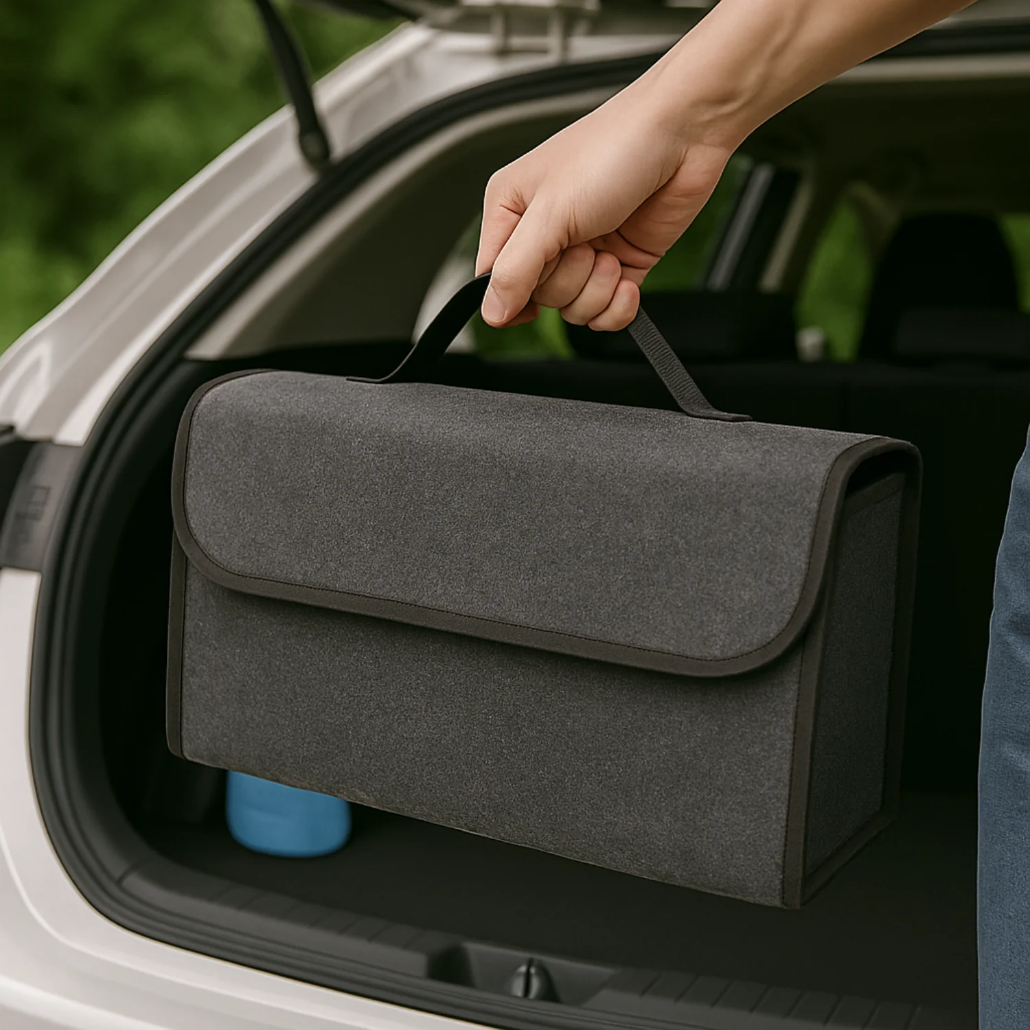 Organisateur de Coffre Voiture – Grande Capacité  – Pliable, Léger, Antidérapant, avec Poignée - Image 2