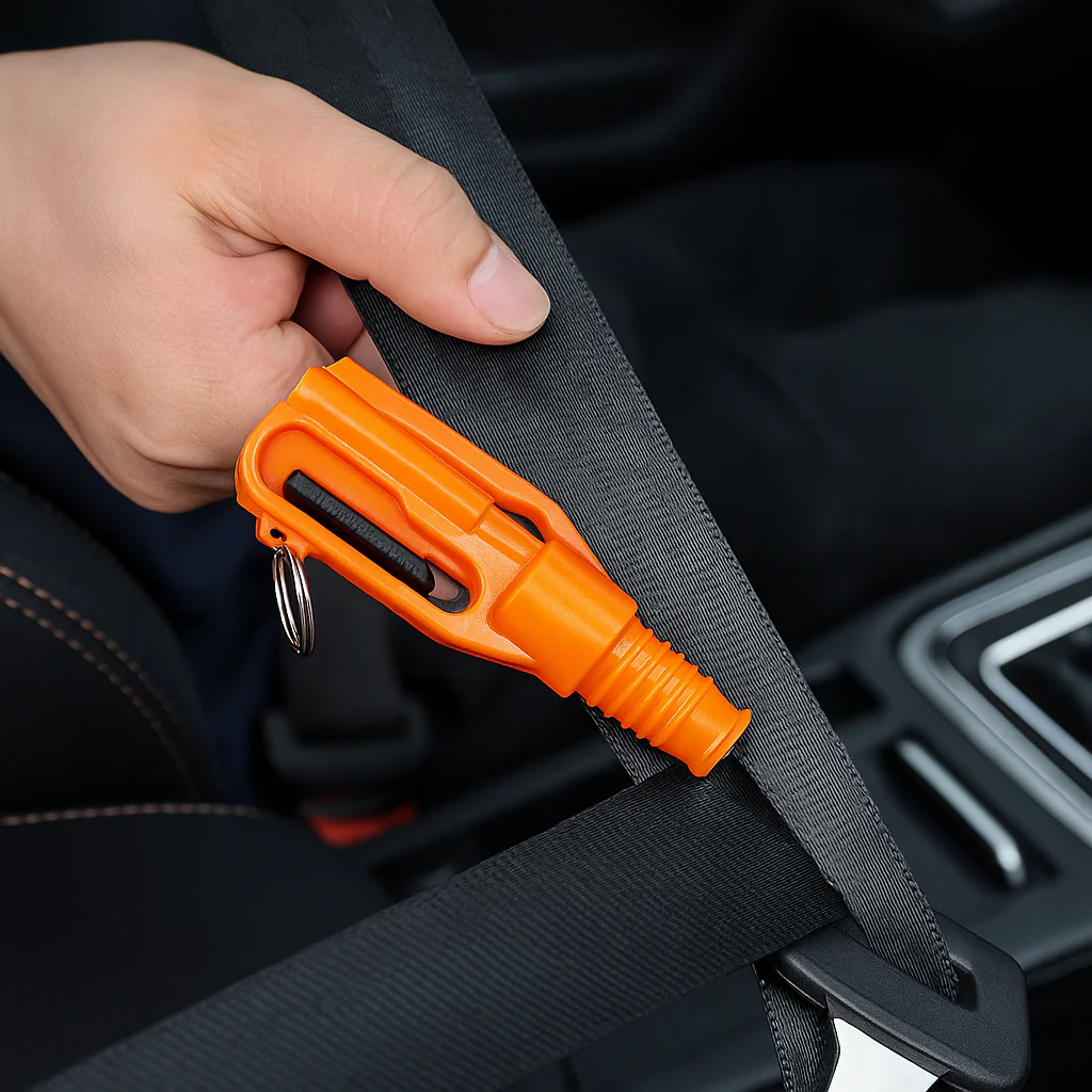 Outil de Sécurité Voiture 3-en-1 – Brise-Vitre, Coupe-Ceinture & Marteau de Secours - Image 6
