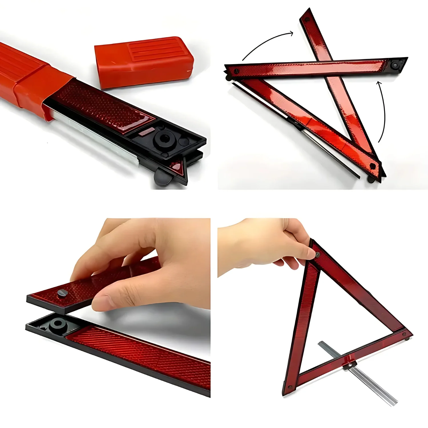 Panneau de Signalisation d'Urgence Réfléchissant pour Voiture – Triangulaire, Pliable, 30x30cm - Image 10