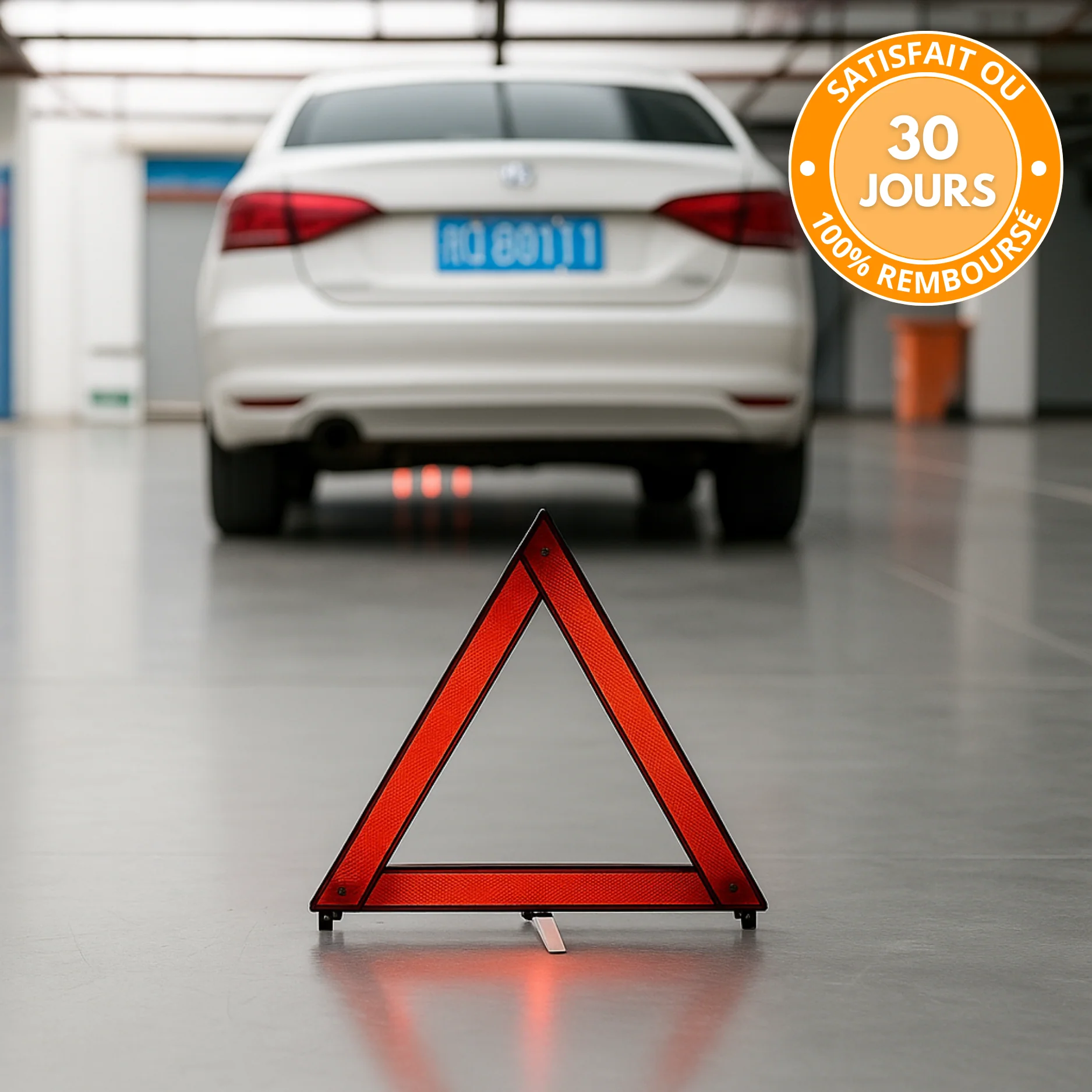 Panneau de Signalisation d'Urgence Réfléchissant pour Voiture – Triangulaire, Pliable, 30x30cm - Image 3