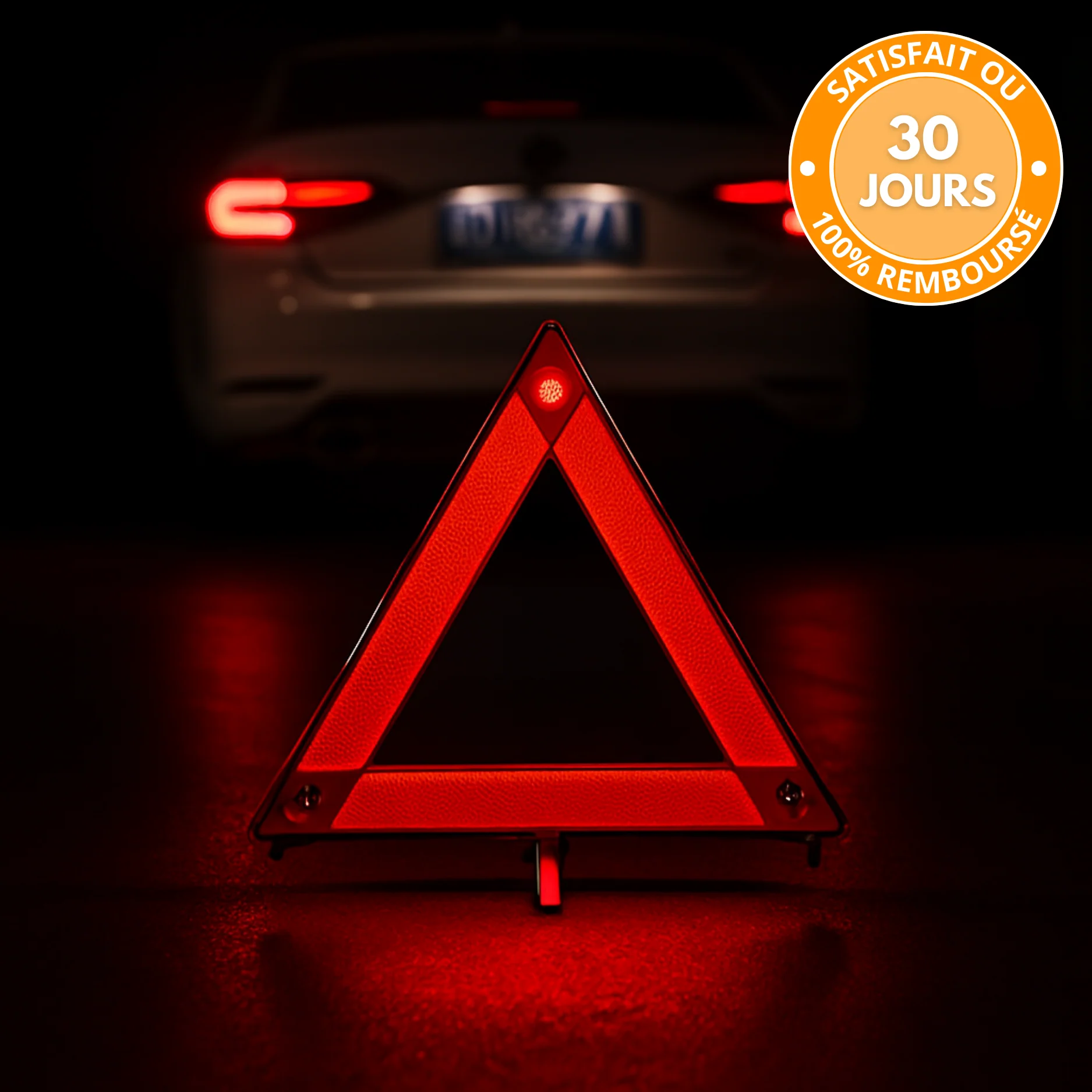Panneau de Signalisation d'Urgence Réfléchissant pour Voiture – Triangulaire, Pliable, 30x30cm - Image 4