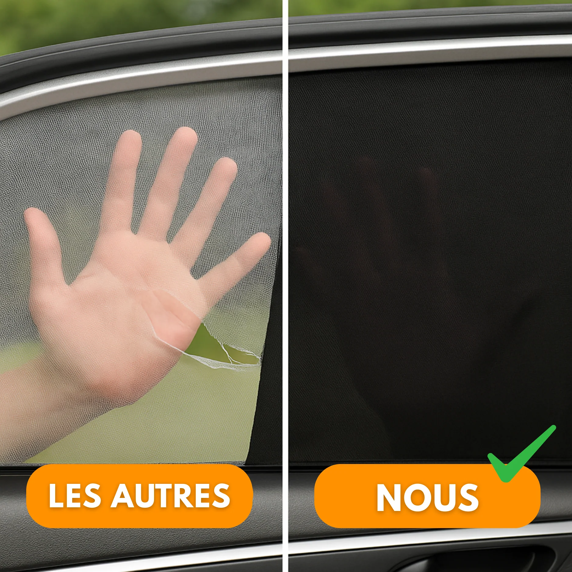 Pare-Soleil Arrière Voiture Universel – Anti-UV & Anti-Chaleur (2pcs) - Image 3