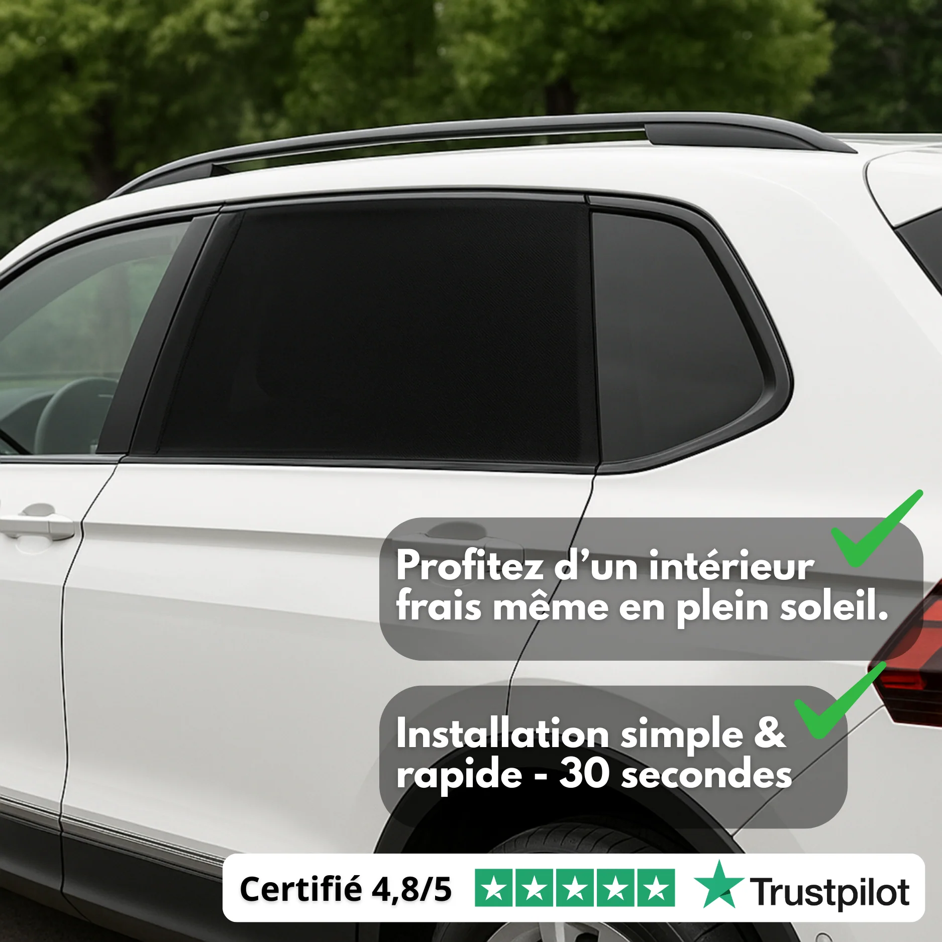Pare-Soleil Arrière Voiture Universel – Anti-UV & Anti-Chaleur (2pcs) - Image 5