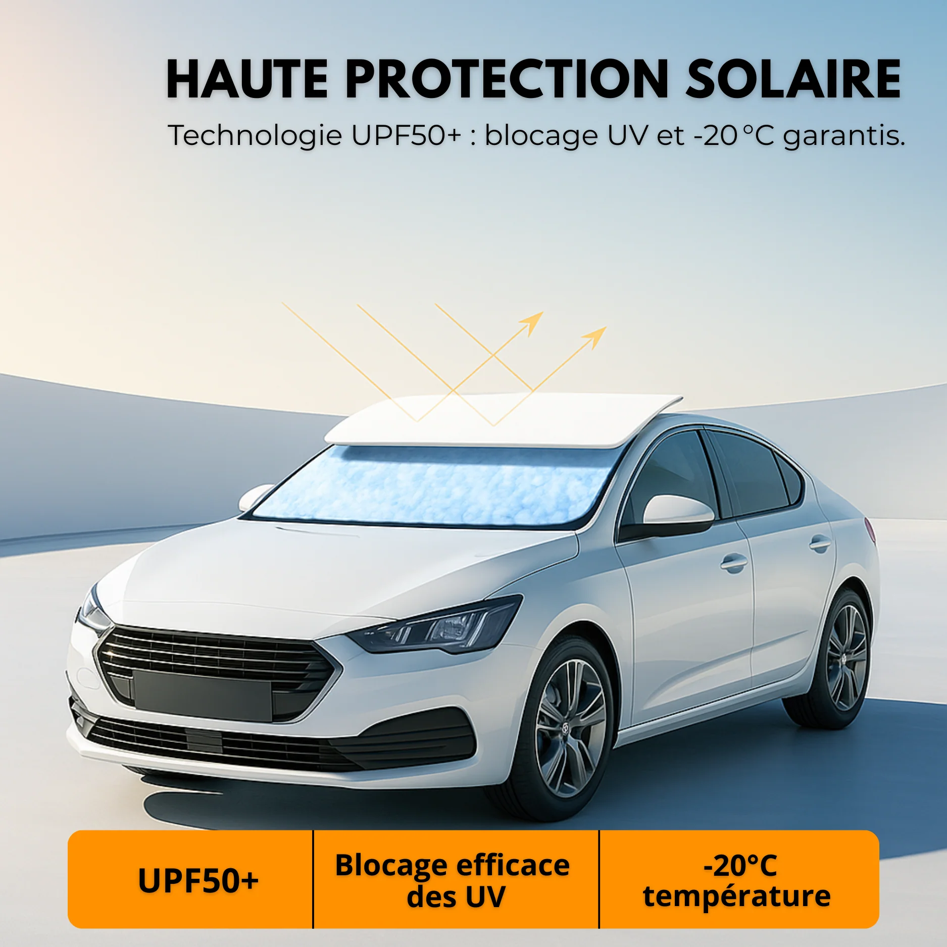 Pare-Soleil Avant Anti-Chaleur UVX 26 PRO™ – Jusqu’à -30 °C dans l’habitacle - Image 9