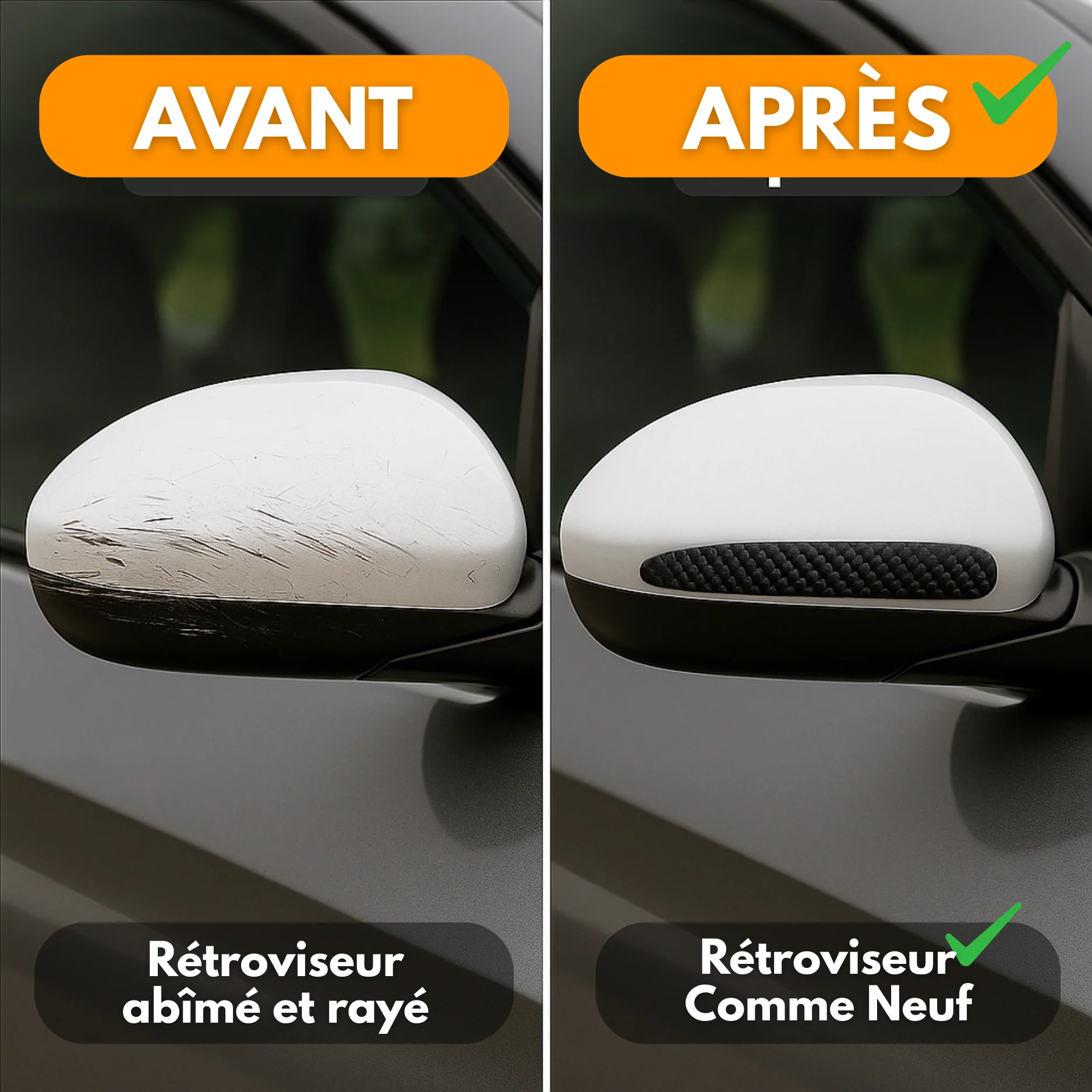 Protection Rétroviseur Voiture – Stickers Anti-Rayures pour Rétroviseurs Extérieurs Auto (2PCS) - Image 3