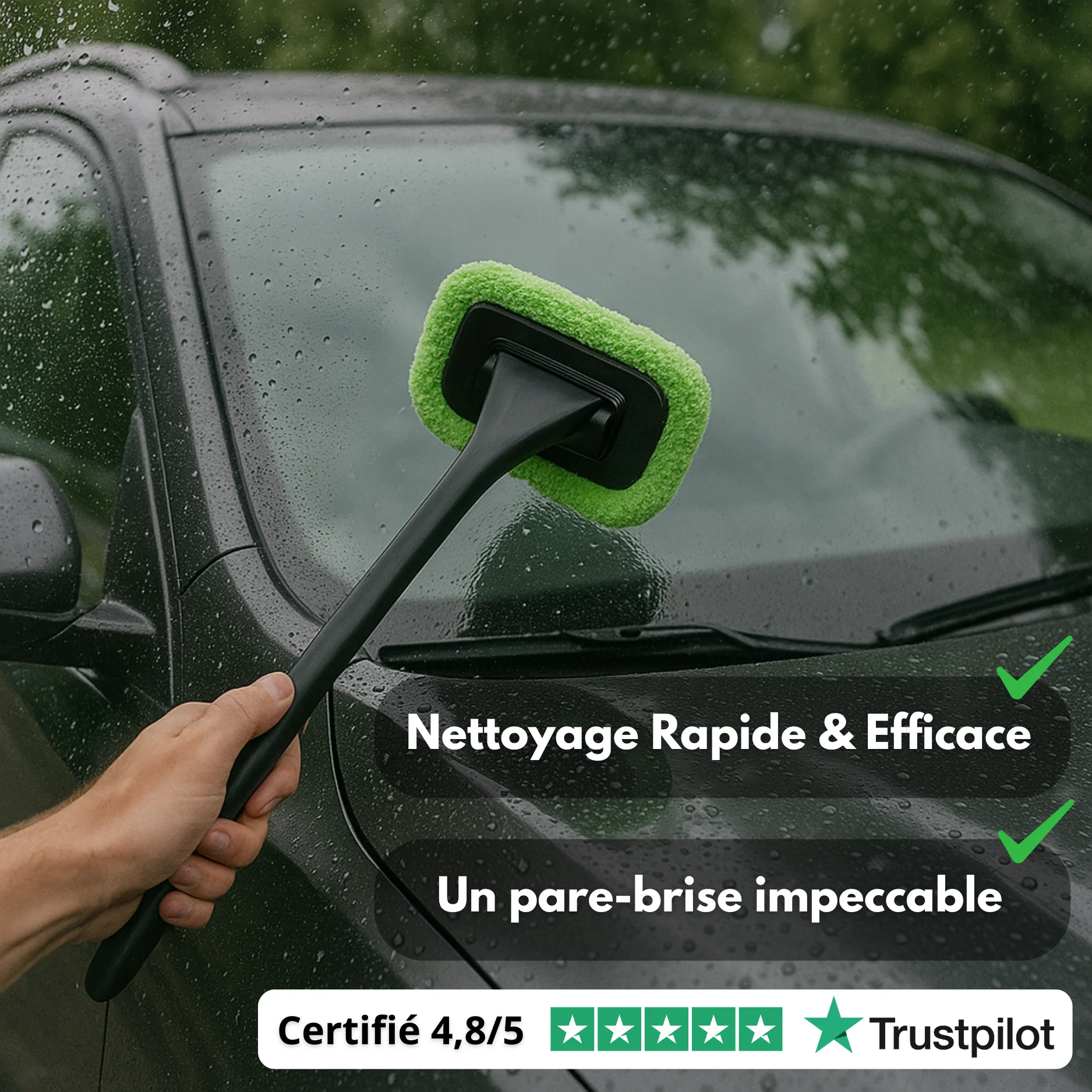 Brosse Nettoyage Pare-Brise Voiture – Microfibre & Manche Long - Image 3