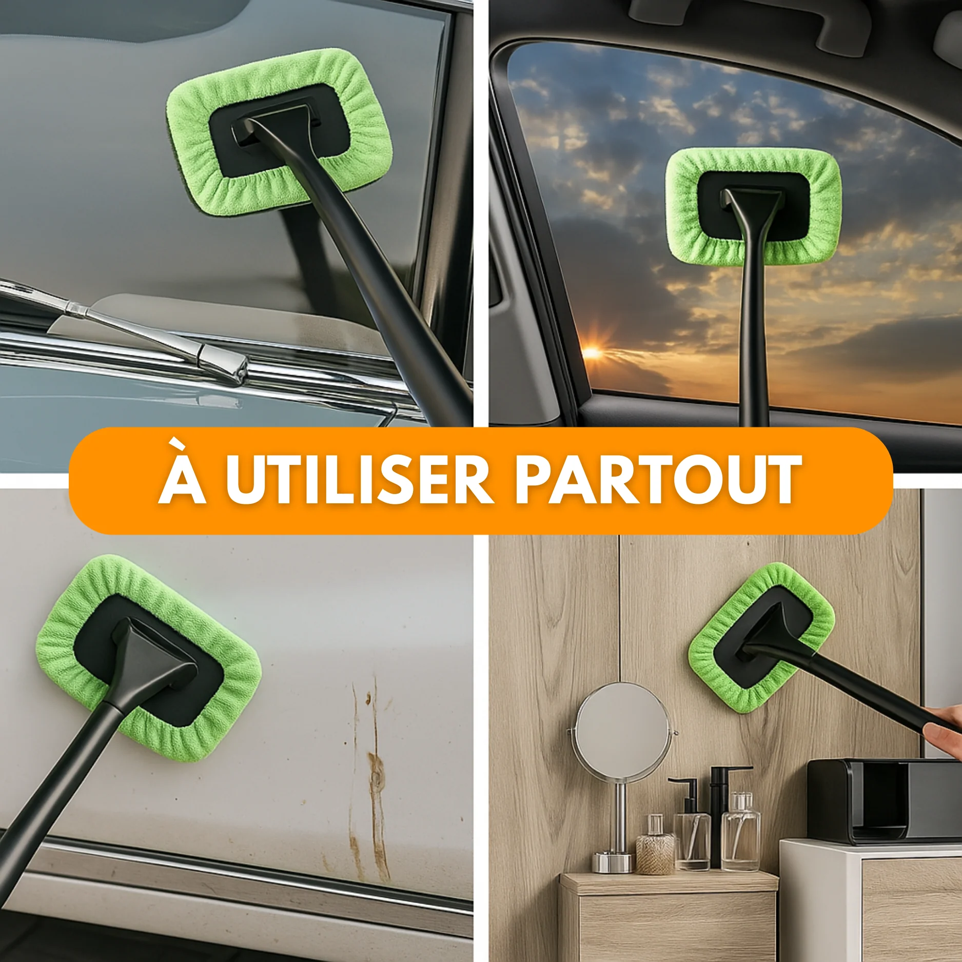Brosse Nettoyage Pare-Brise Voiture – Microfibre & Manche Long - Image 6