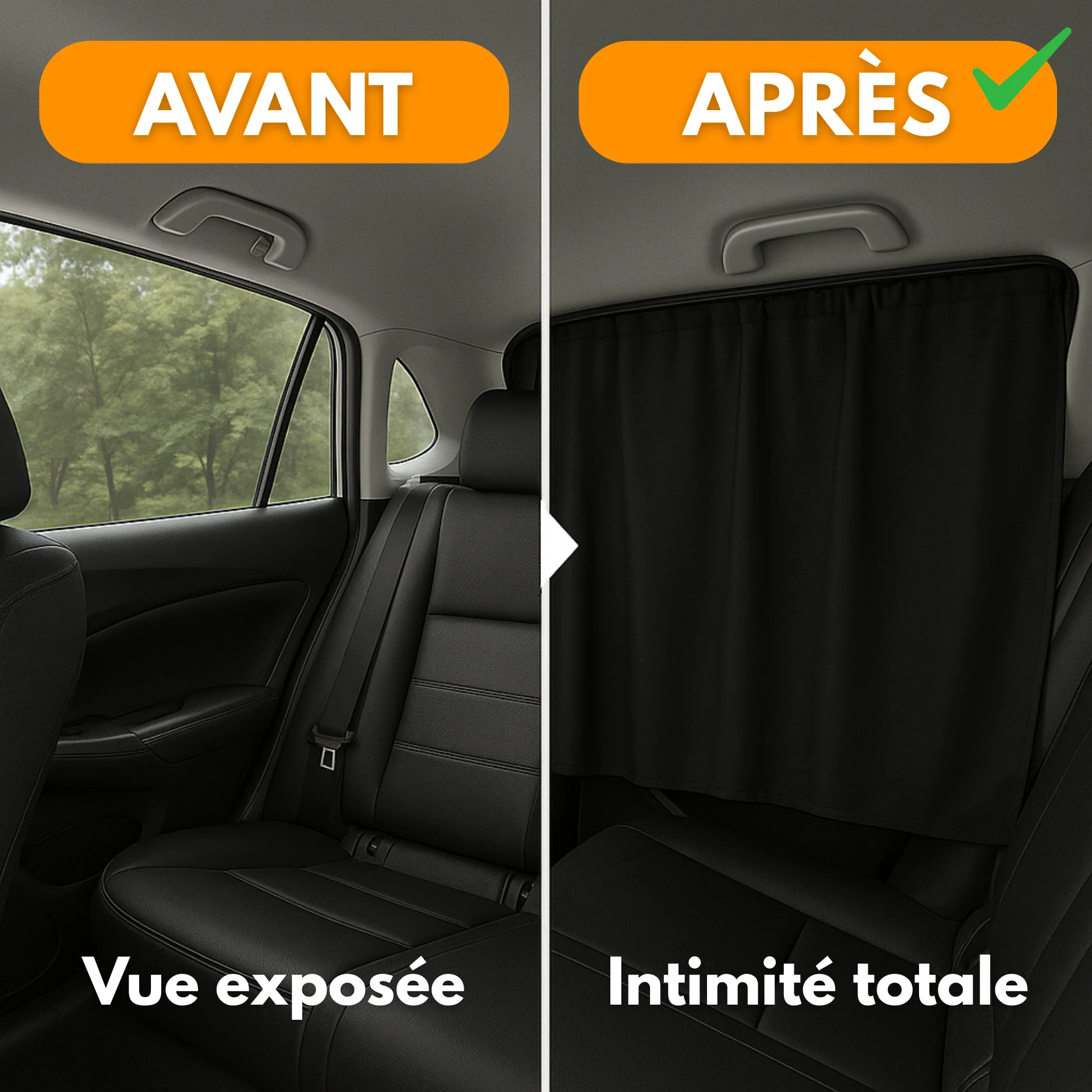 Rideaux de Confidentialité Voiture 4 Pièces - Image 5