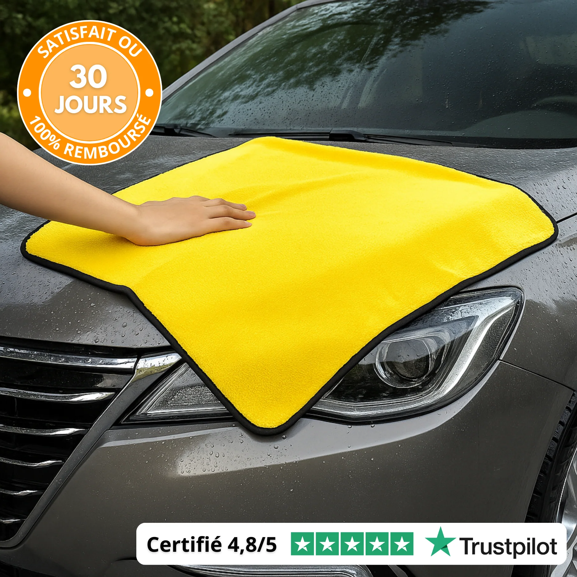 Chiffon Microfibre Voiture 30x60 cm – Super Absorbant, Doux et Épais pour Lavage, Séchage et Entretien Auto - Image 2