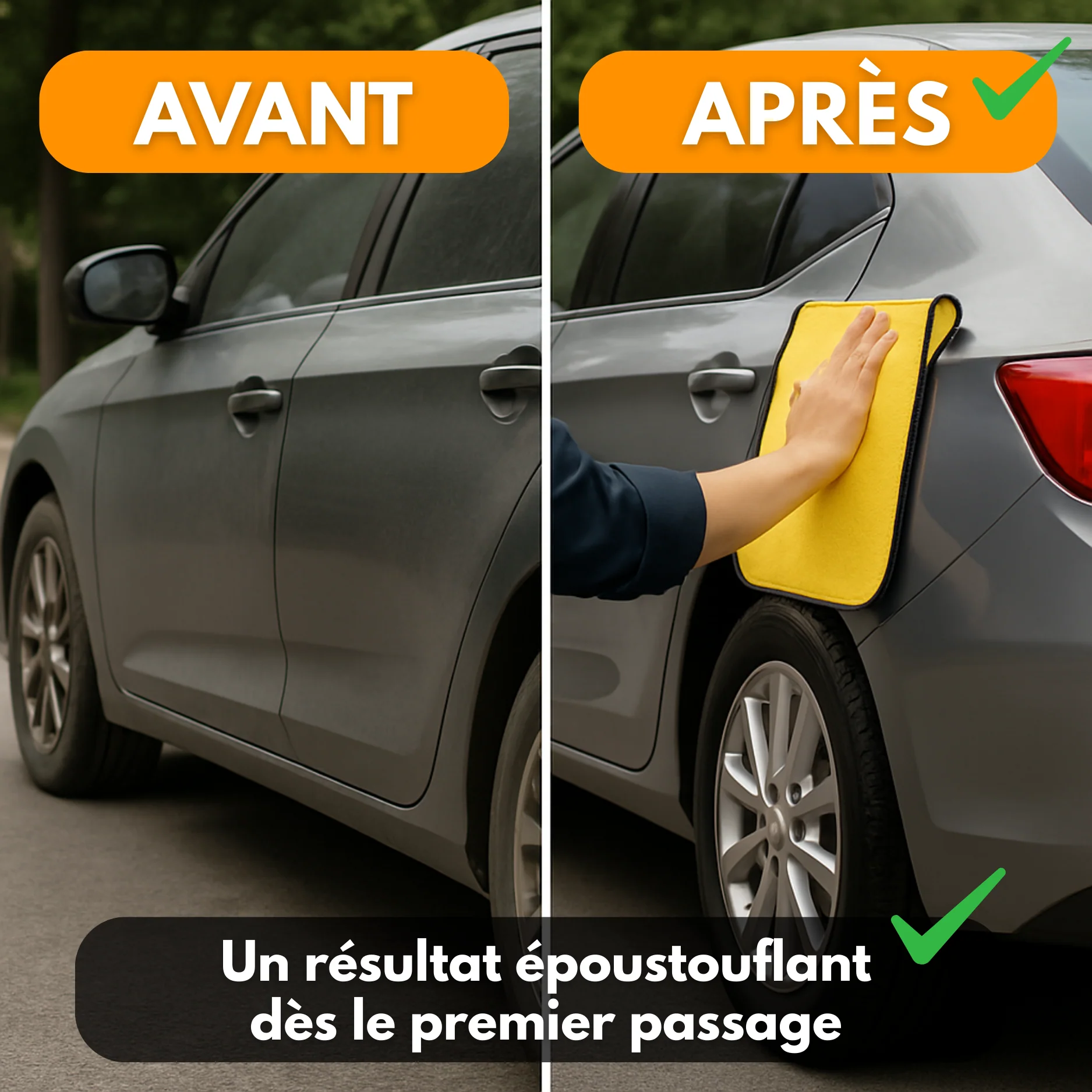 Chiffon Microfibre Voiture 30x60 cm – Super Absorbant, Doux et Épais pour Lavage, Séchage et Entretien Auto - Image 3