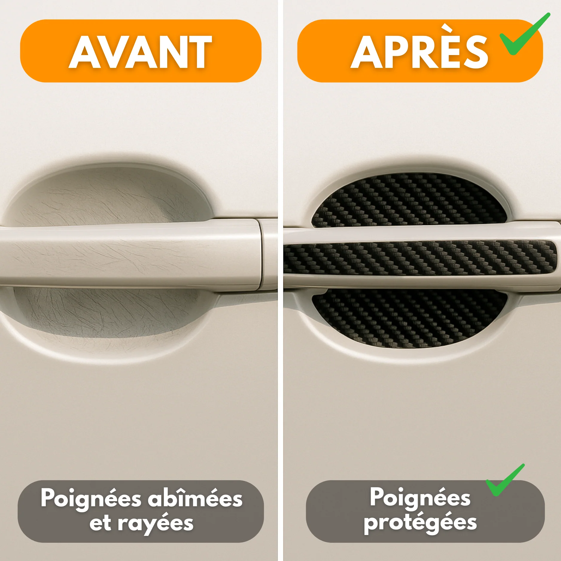Stickers Protection Poignées de Voiture – Anti-Rayures Universels Auto - Image 3
