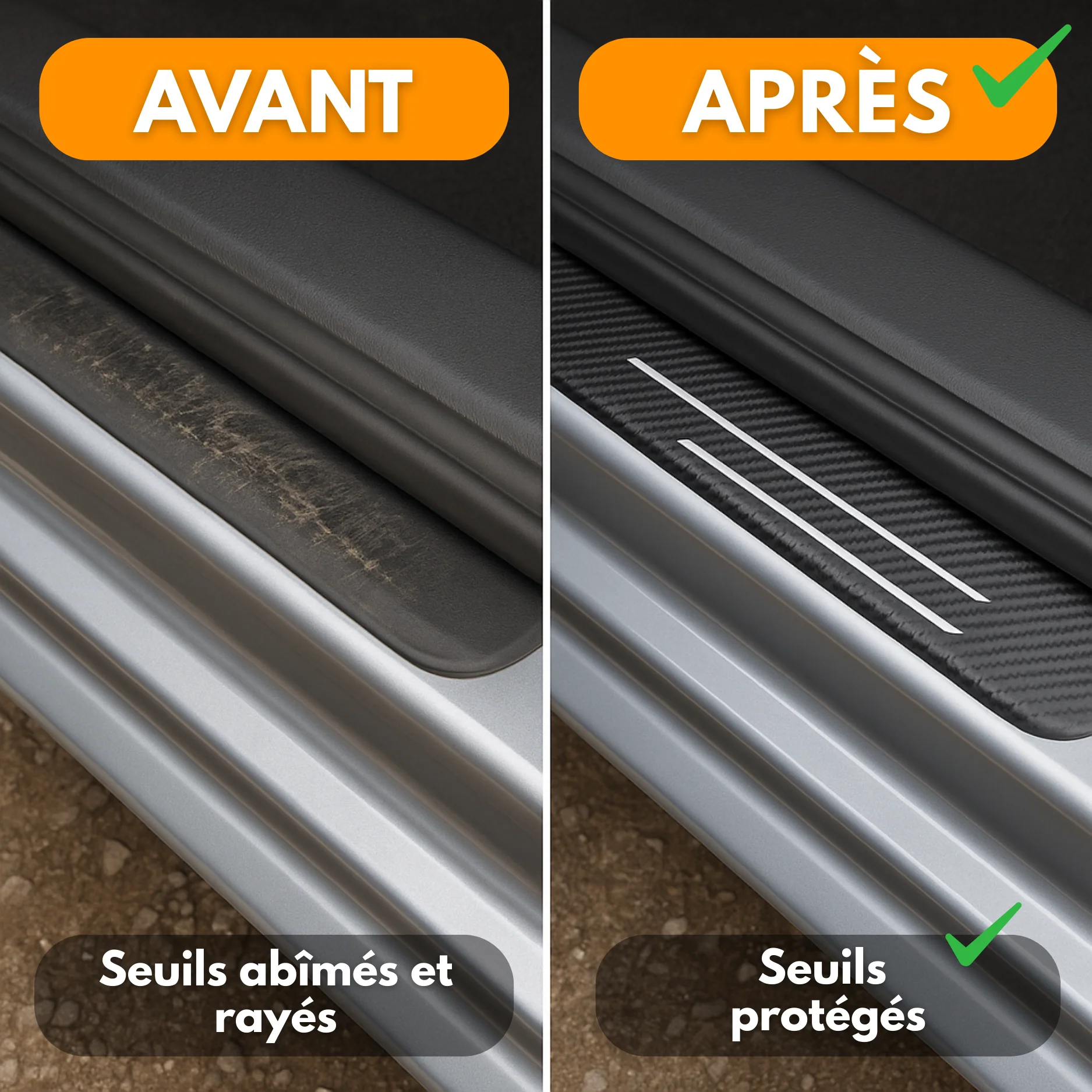 Stickers Seuil de Porte Voiture – Protection Anti-Rayures Universelle pour Toutes Marques - Image 2