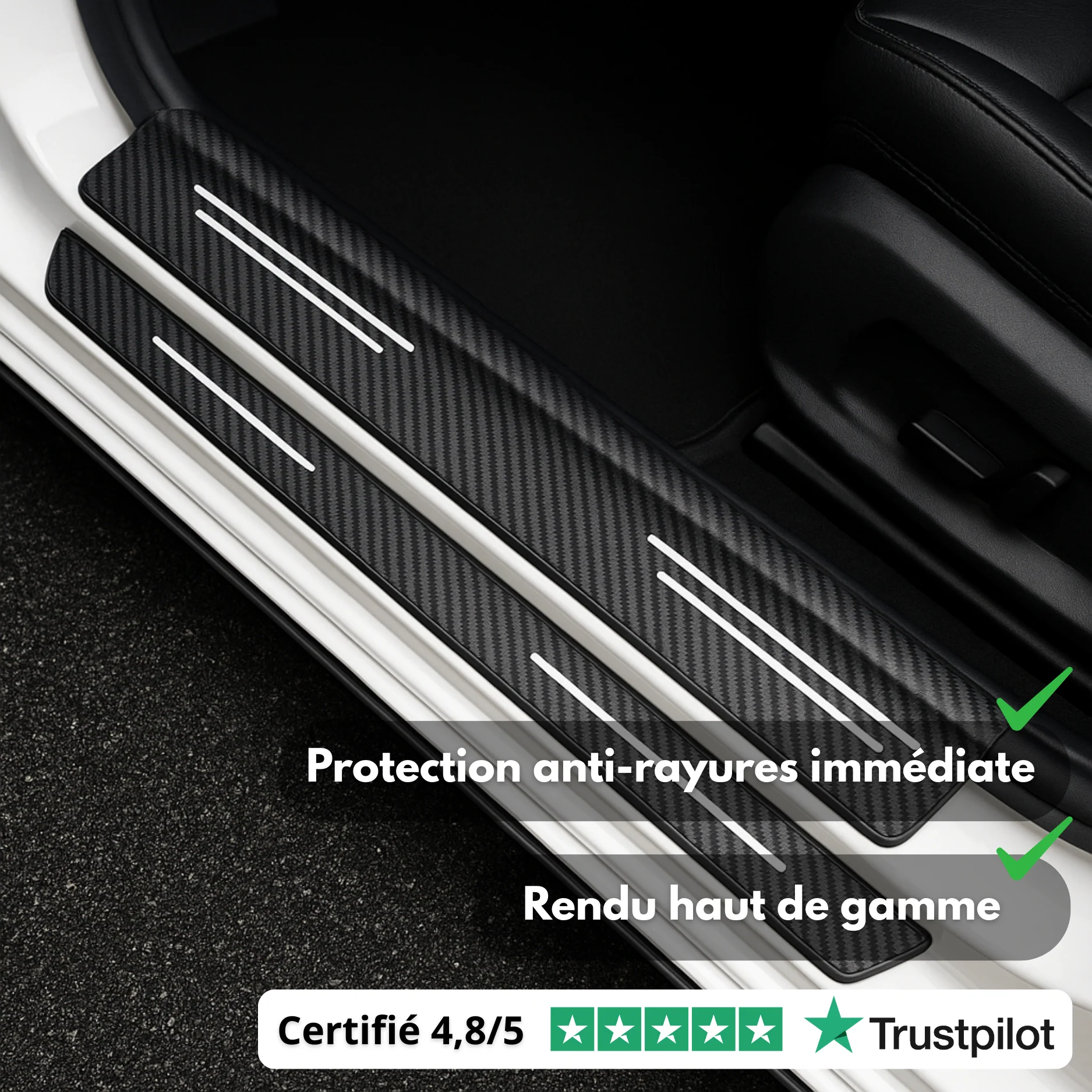 Stickers Seuil de Porte Voiture – Protection Anti-Rayures Universelle pour Toutes Marques - Image 3
