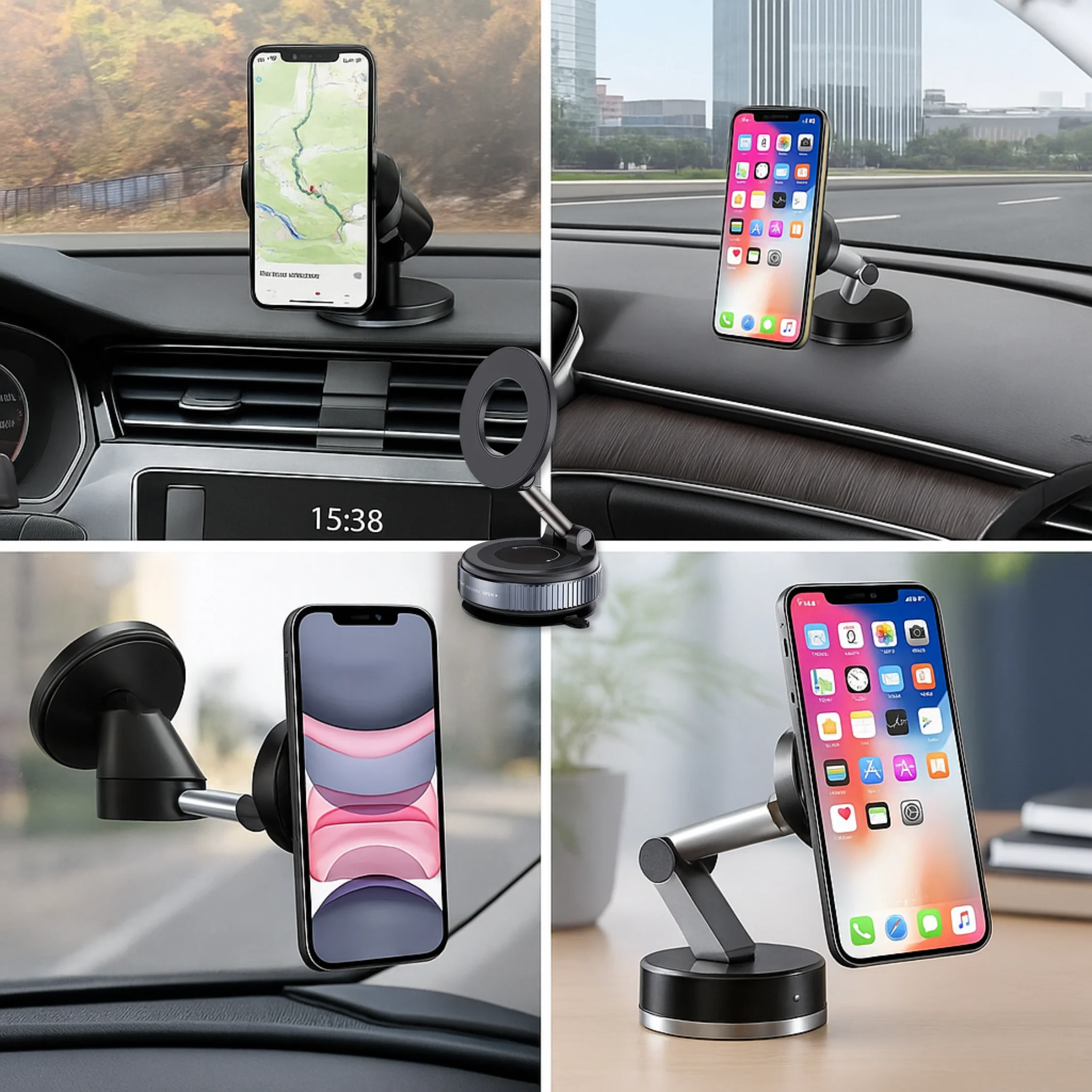 Support Téléphone Magnétique Voiture – Pare-Brise & Tableau de Bord - Image 8