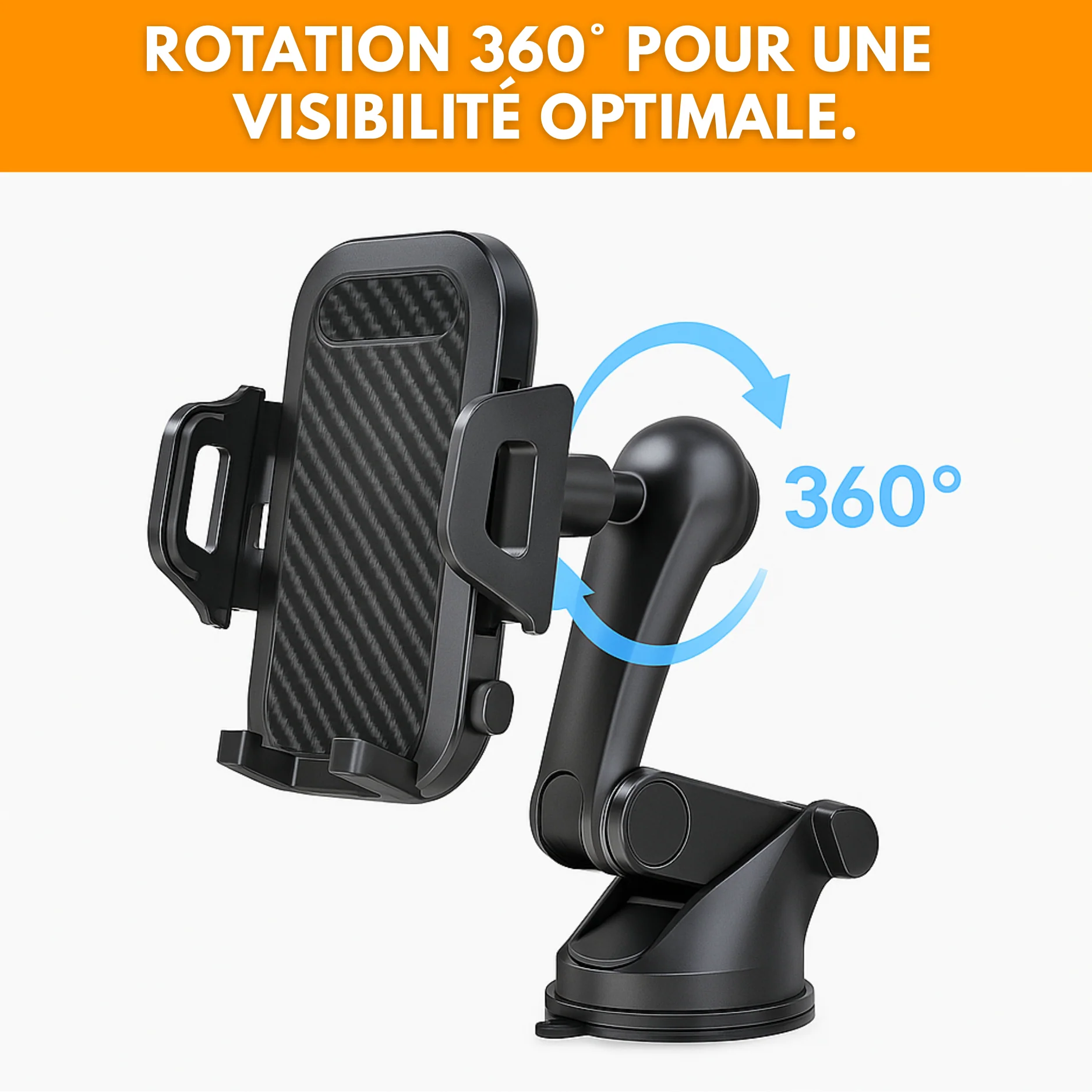 Support Téléphone Voiture Universel – Ventouse  360° - Image 6