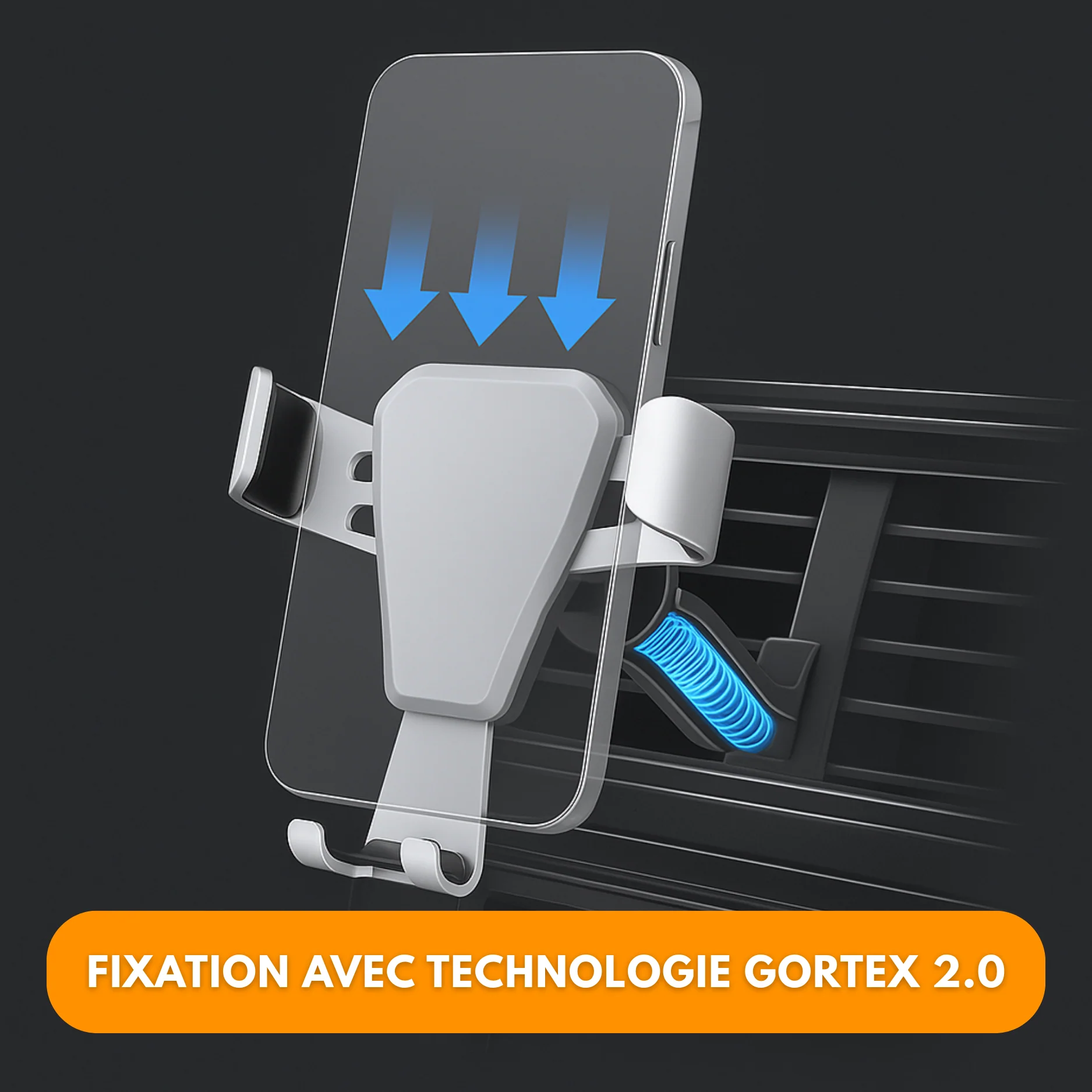Support Téléphone Voiture Universel pour Grille d’Aération – Fixation Stable et Utilisation Intuitive - Image 5