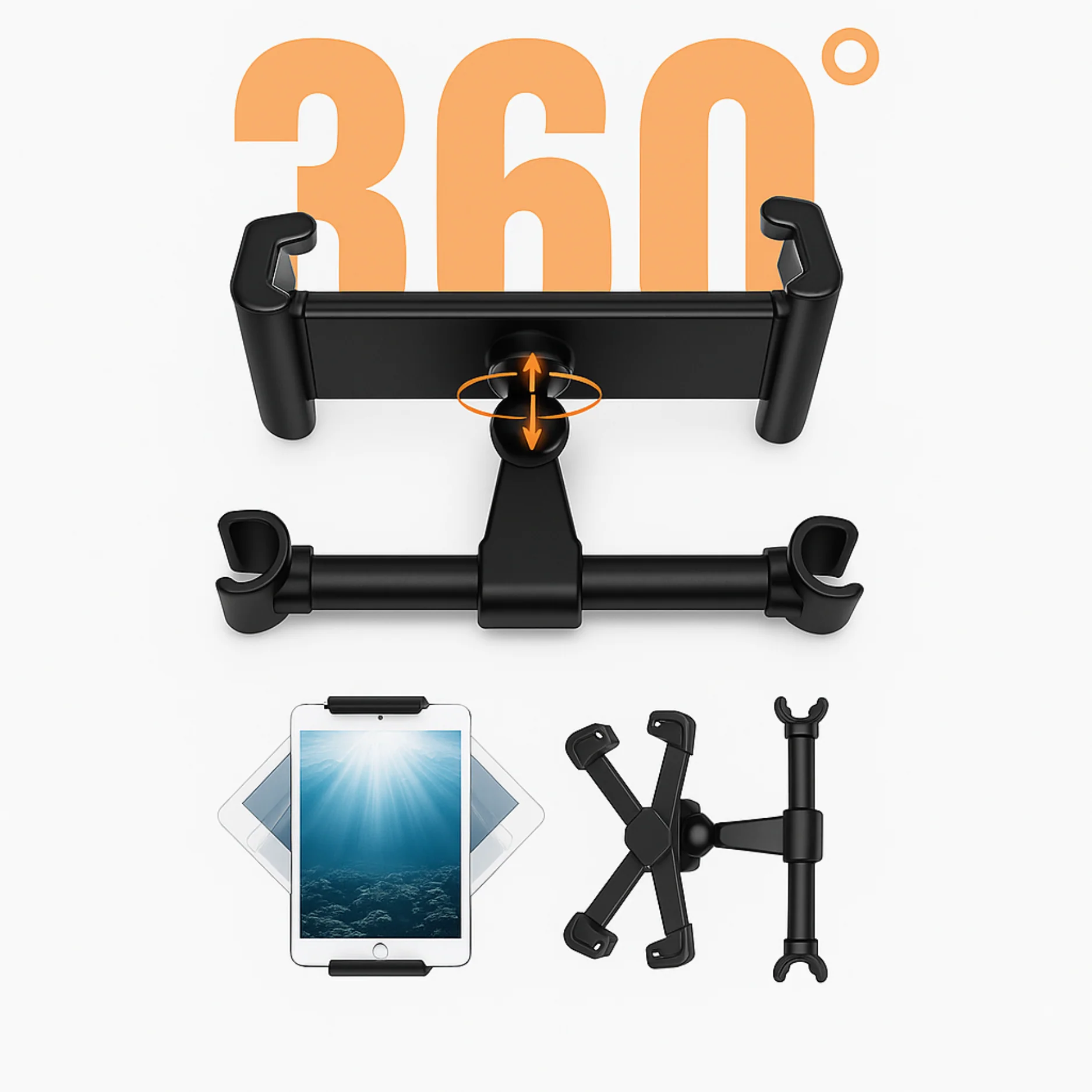 Support Voiture Universel Tablette & Smartphone – Appui-Tête Réglable - Image 4