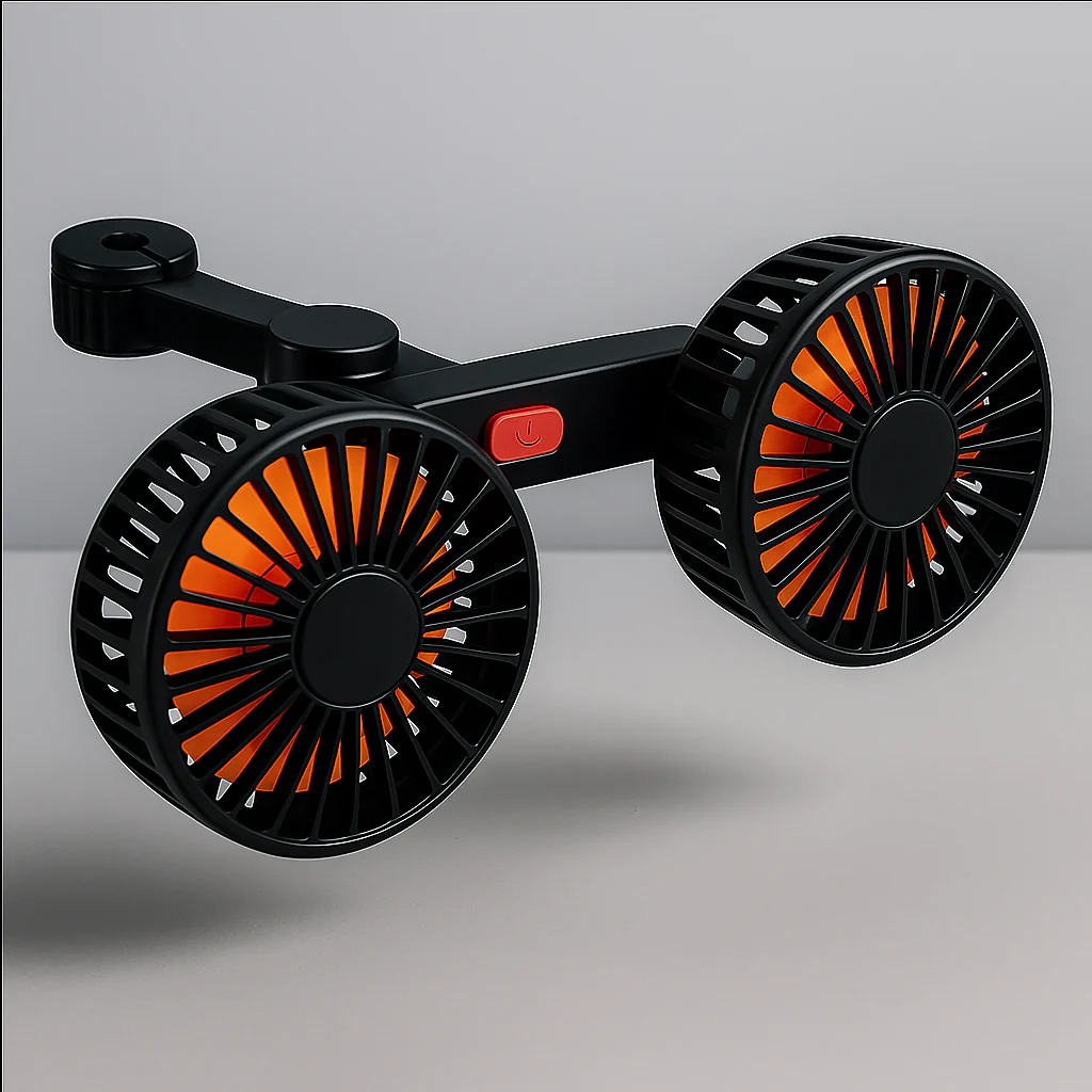 Ventilateur de voiture 360° double tête | Refroidisseur | Accessoire auto - Image 10