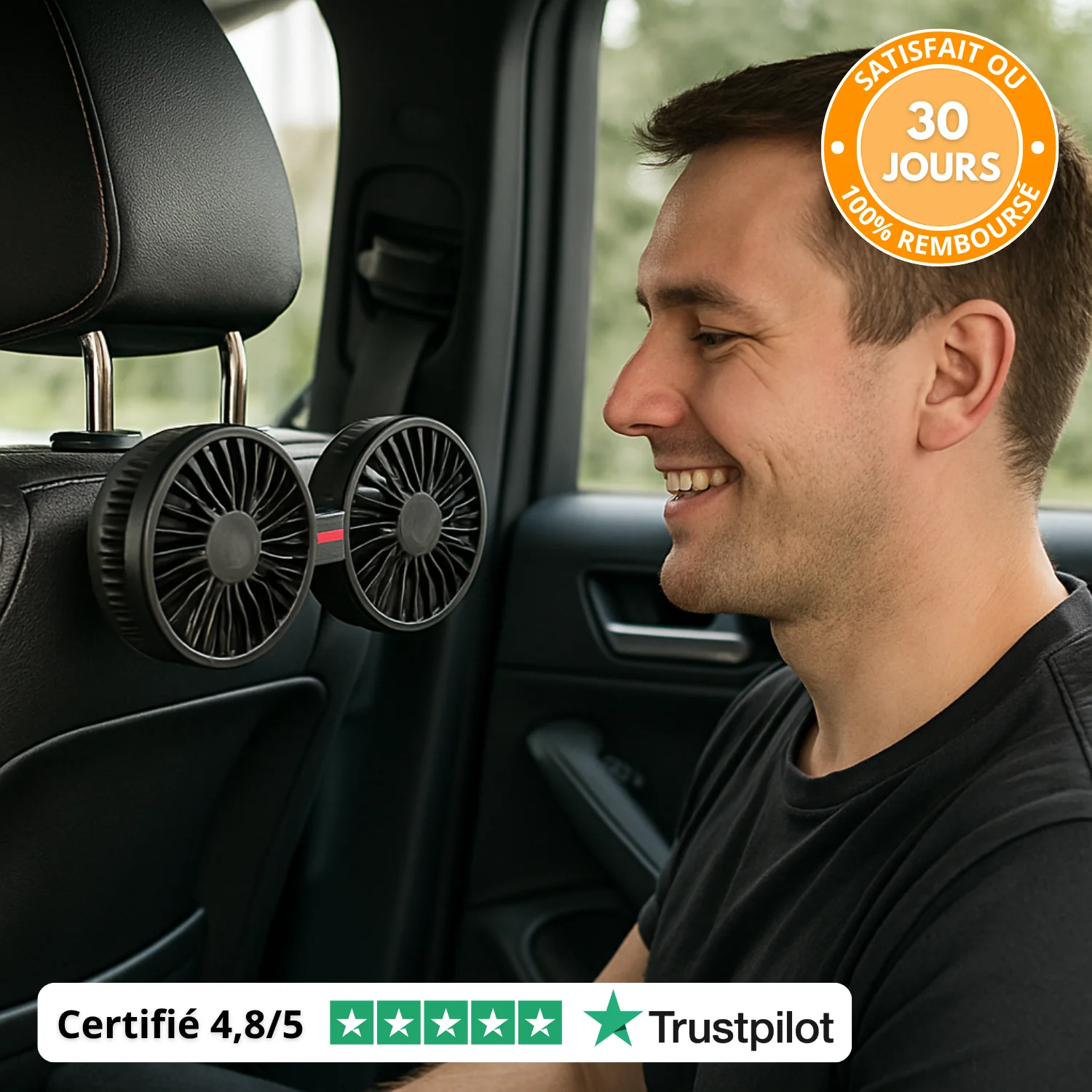 Ventilateur de voiture 360° double tête | Refroidisseur | Accessoire auto - Image 8